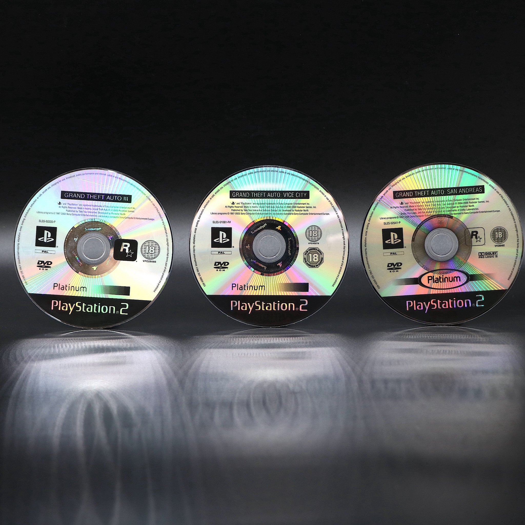Grand Theft Auto GTA III San Andreas Vice City | Sony PS2 Game | Discs Only!