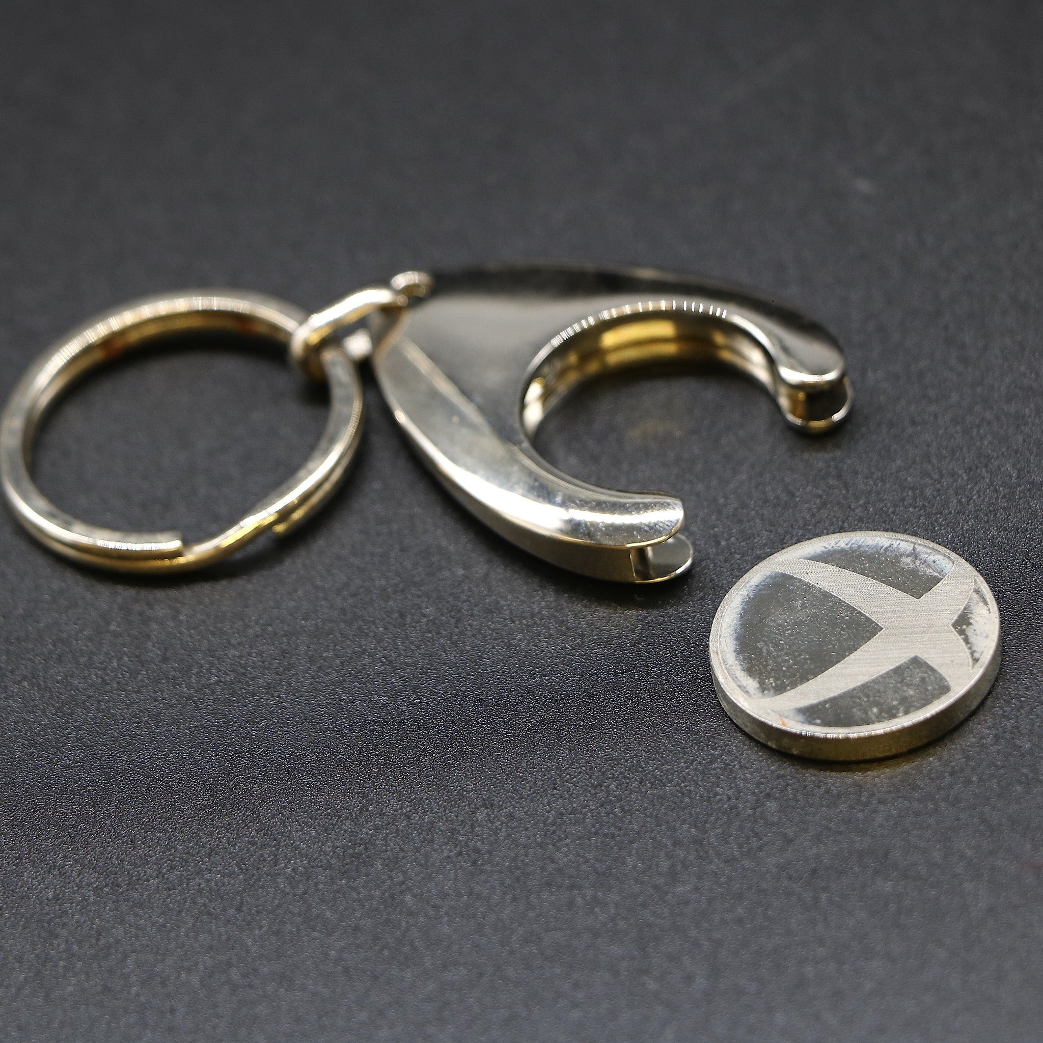 Xbox 360 Promo Metal Trolly Shopping Cart Token Keyring Keychain (Old £1 Coin)