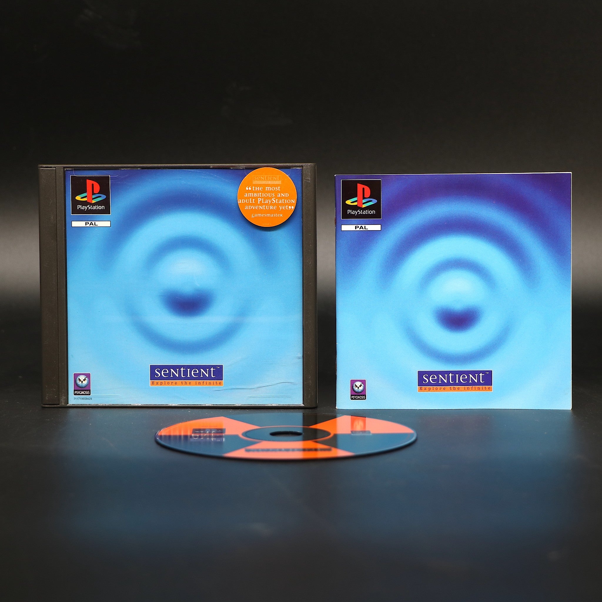 Sentient | Explore The Infinite | Sony PS1 PSOne Game | Collectable Condition!
