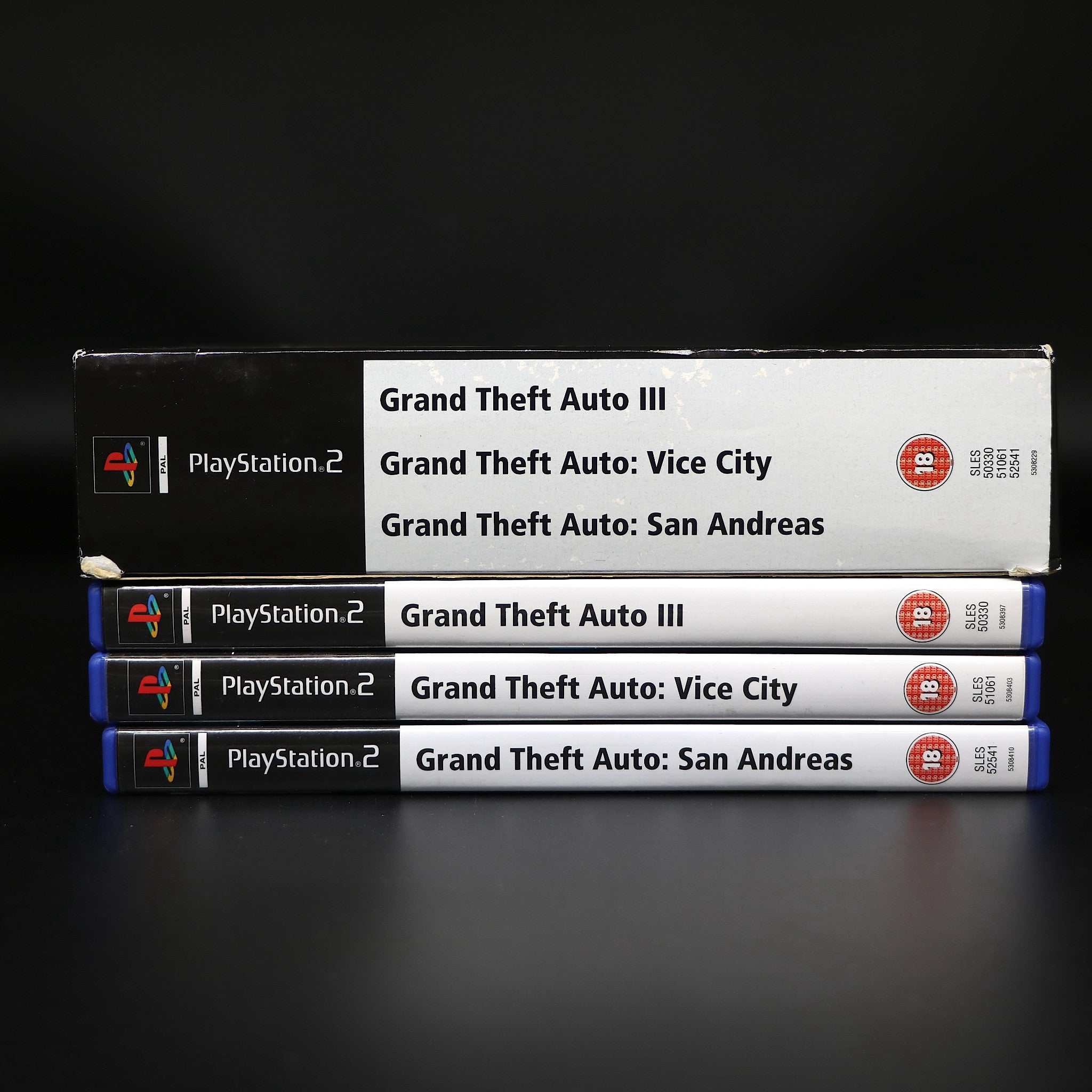 Grand Theft Auto Trilogy - III Vice City San Andreas Maps - Sony PS2 Game - VGC