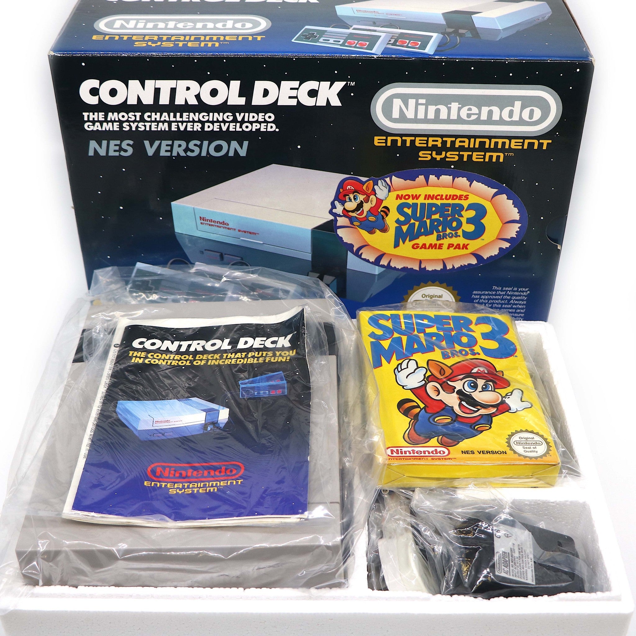 NES Nintendo Entertainment System Console | Super Mario 3 Bros Game Pak | Boxed