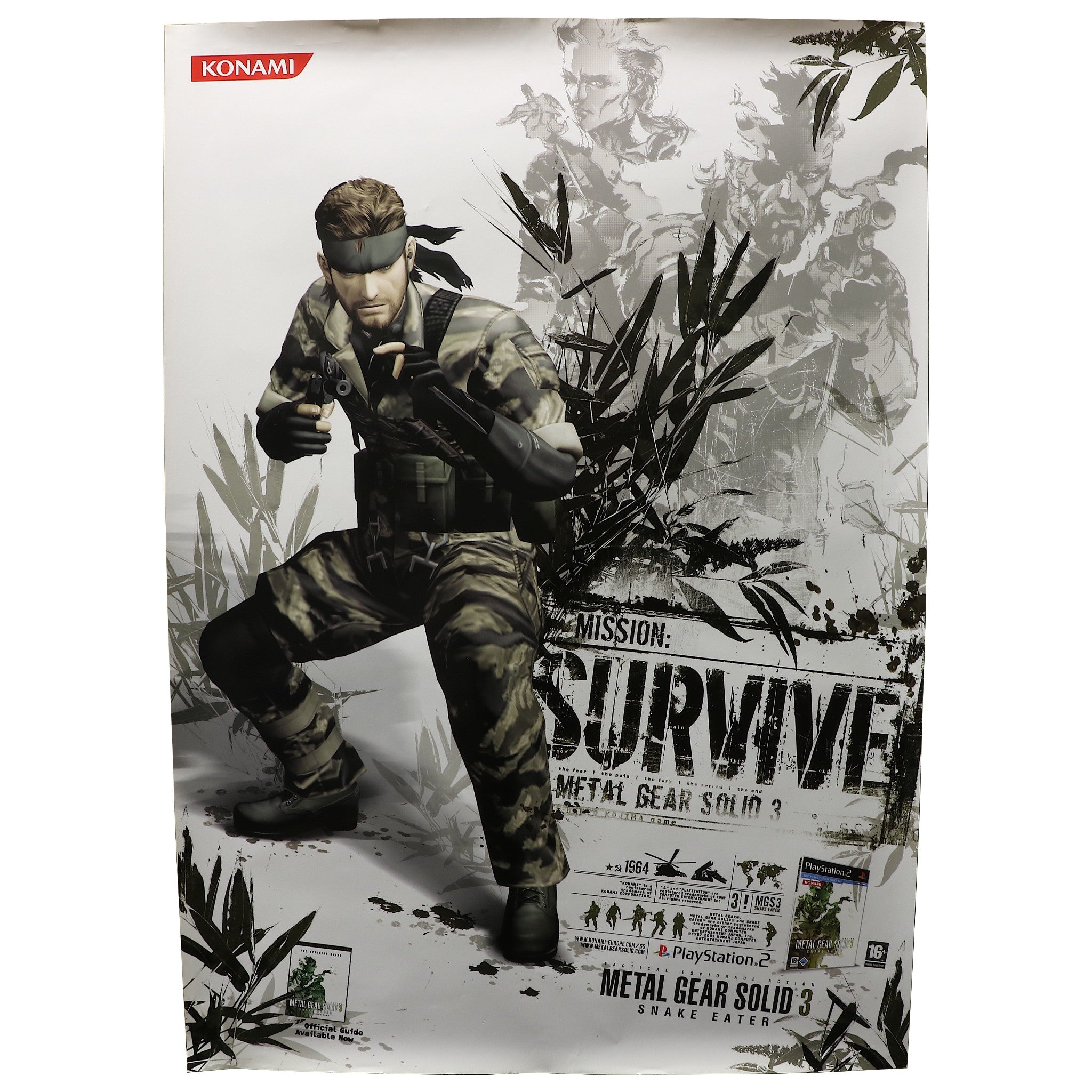 Metal Gear Solid 3 Snake Eater Original (LARGE) PS2 Poster Artwork | 59.5x84cm