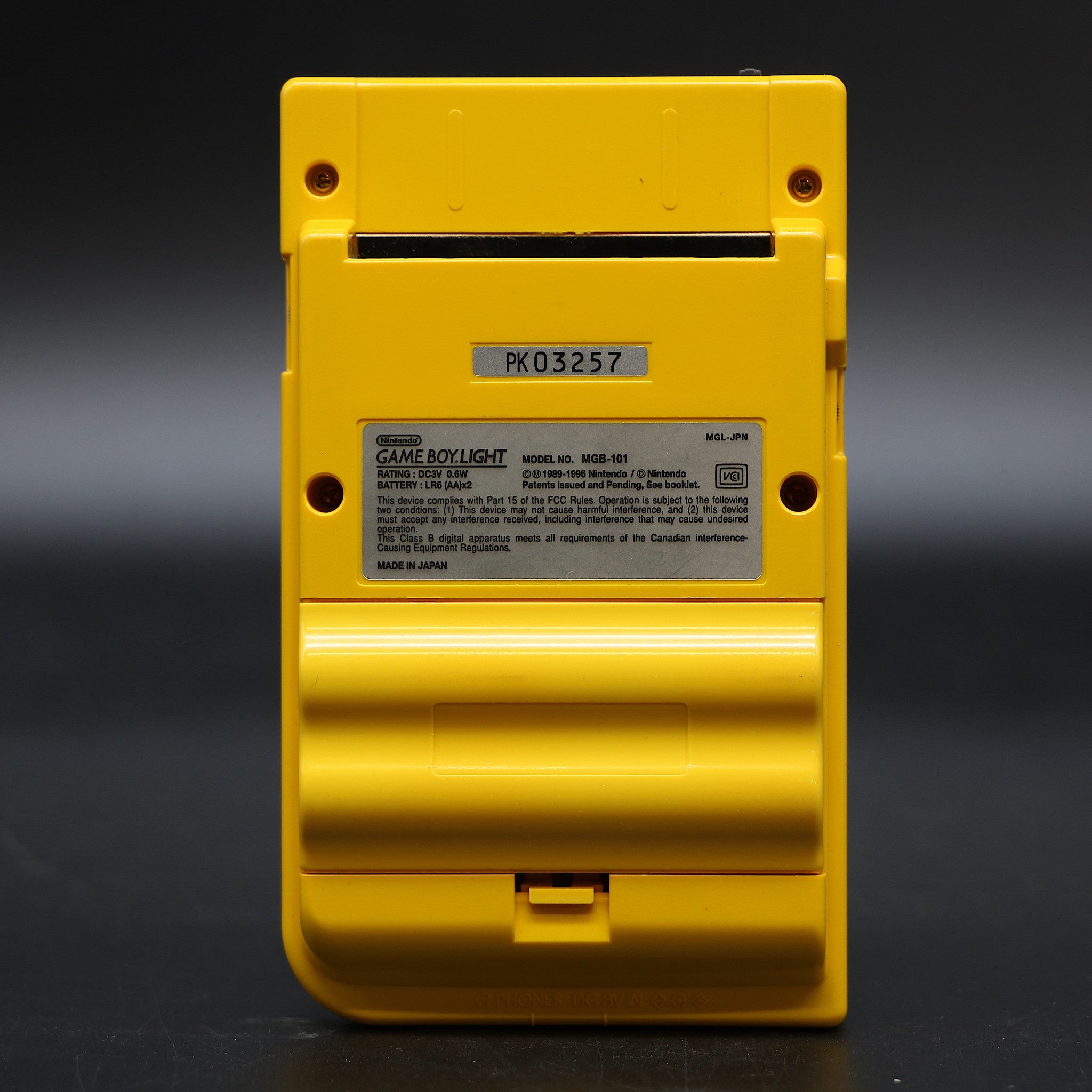 Game Boy Light | Pokemon Centre Tokyo Yellow Handheld Portable Console | MGB-101