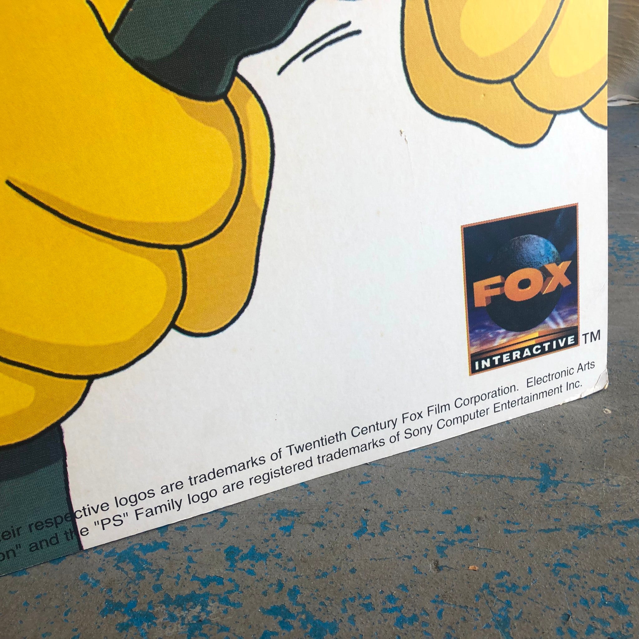 The Simpsons Road Rage | Promo Advertisement Sign Standee | From Sony PS2 Game