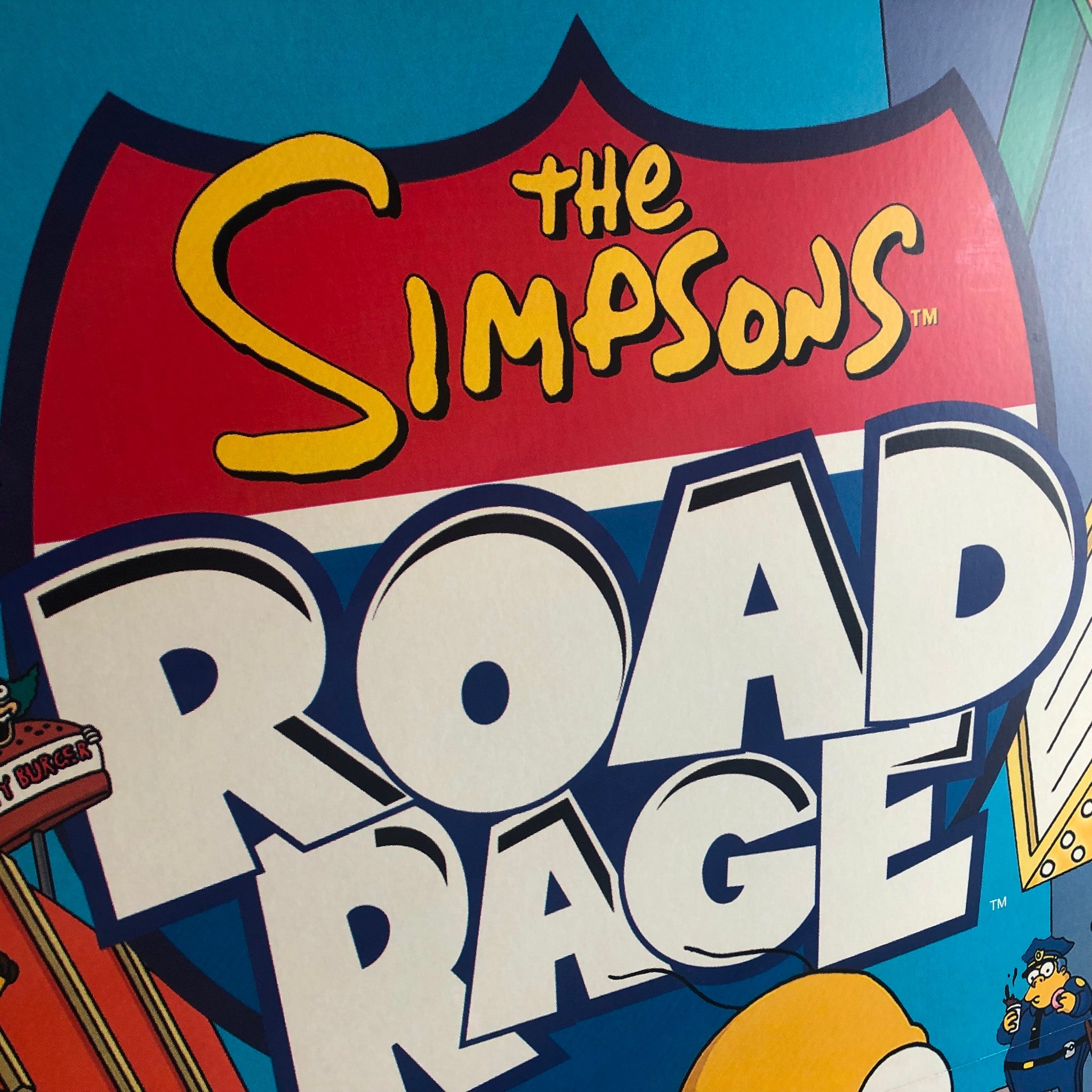 The Simpsons Road Rage | Promo Advertisement Sign Standee | From Sony PS2 Game
