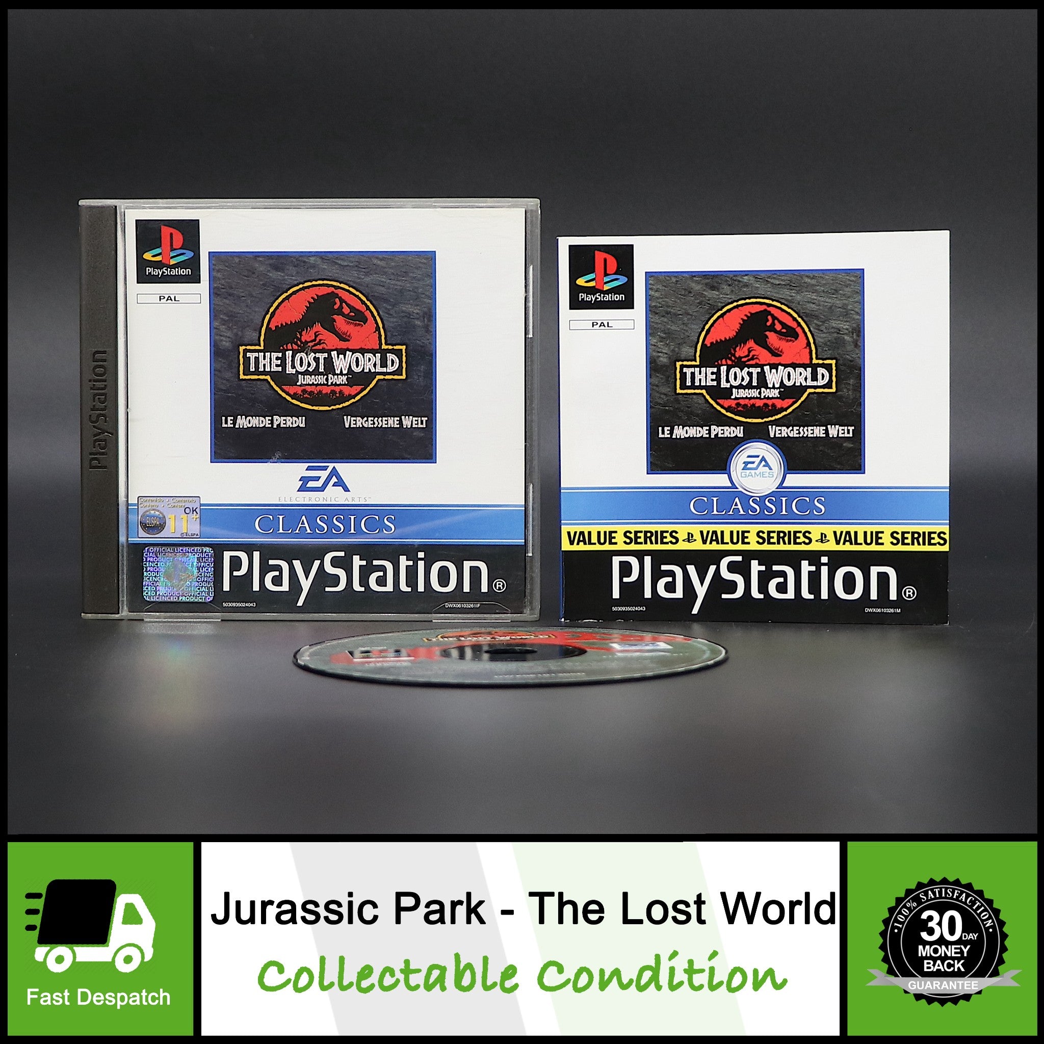 Lost World (The) | Jurassic Park | Sony PS1 PSOne Game | Collectable Condition!