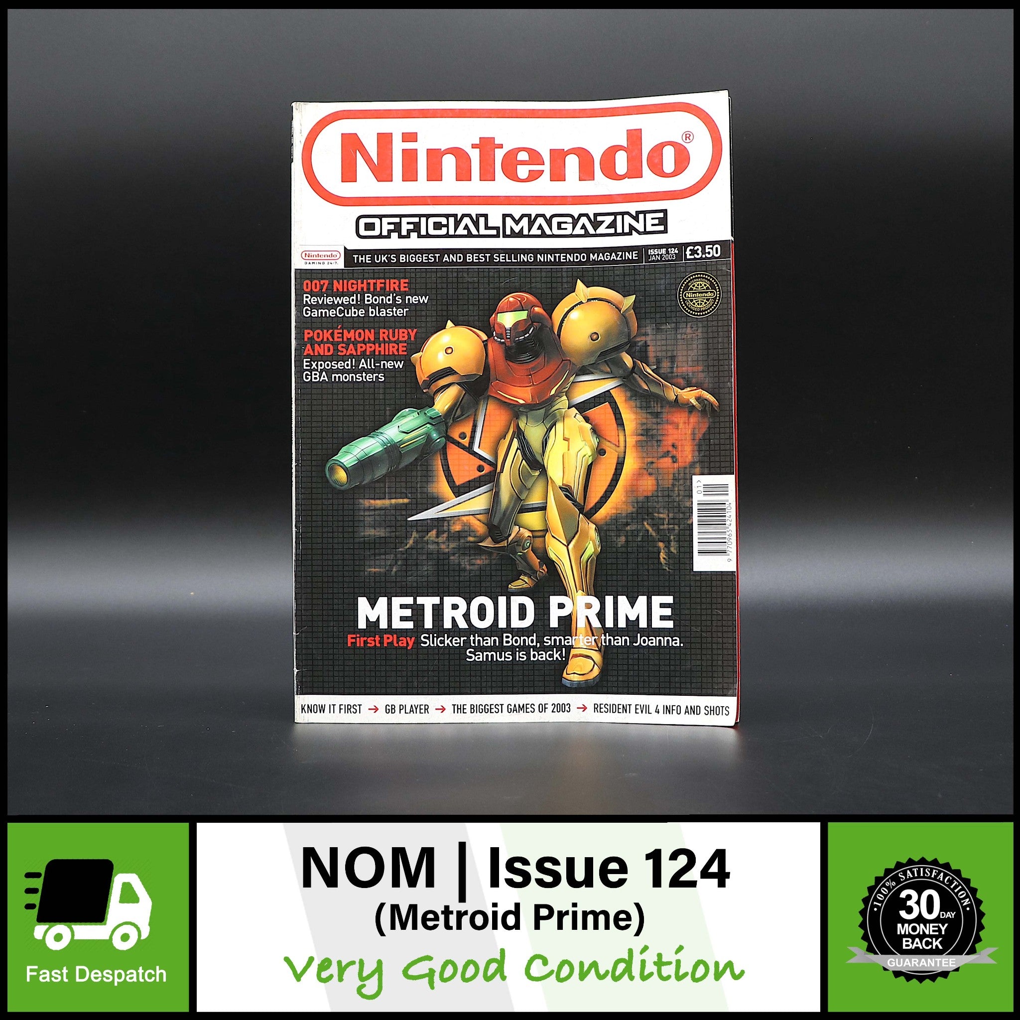 Official Nintendo Magazine NOM UK | Issue 124 Jan 2003 | Metroid Prime