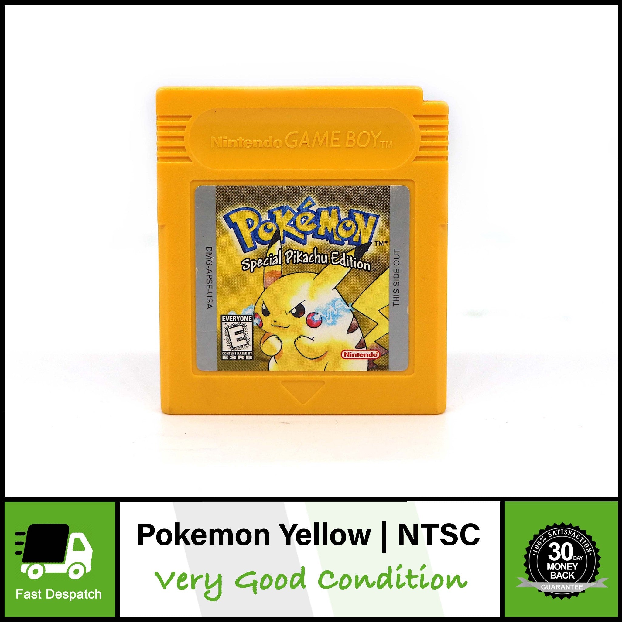 Genuine Pokemon Yellow Version | Nintendo Gameboy Game Cartridge Cart | NTSC
