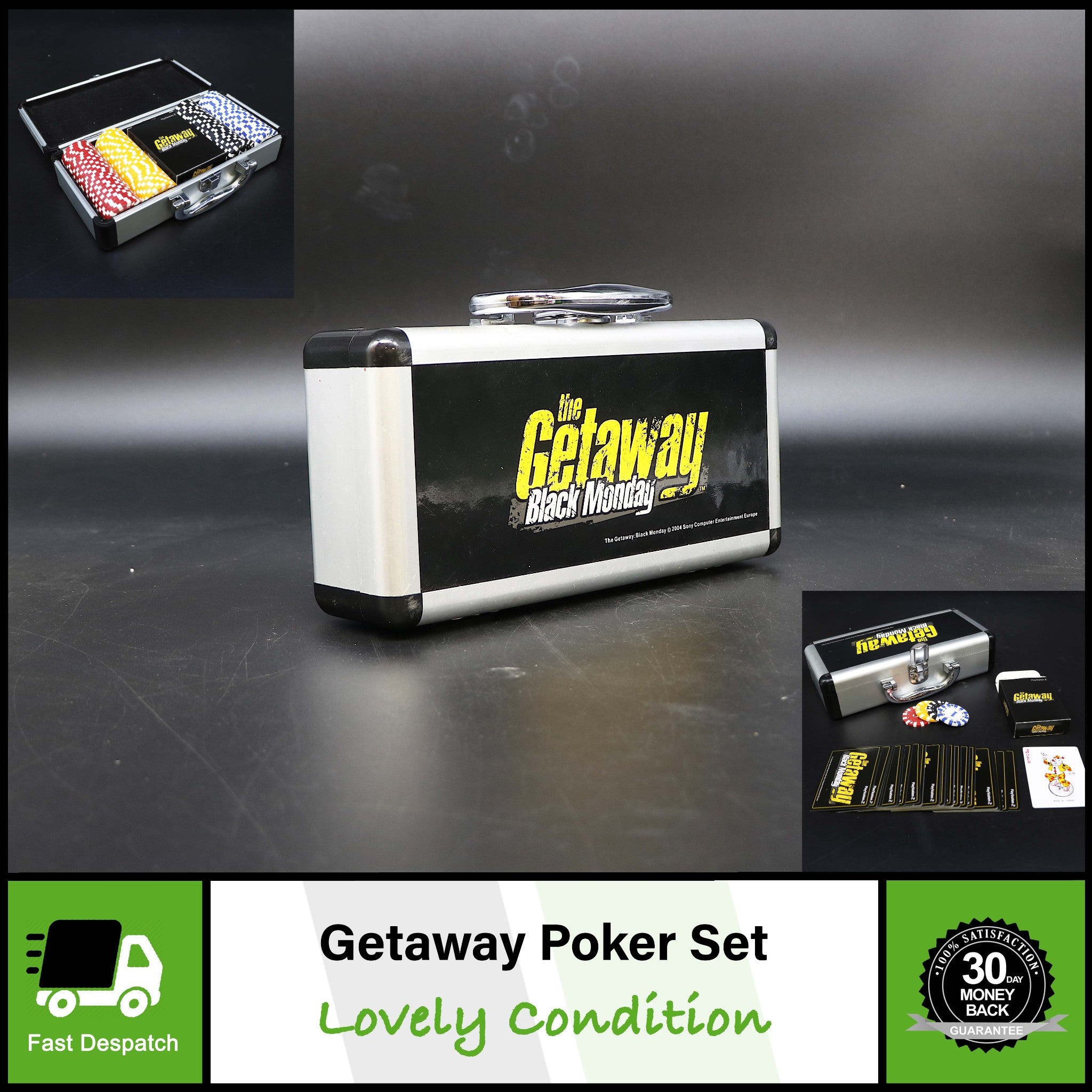 The Getaway Black Monday | Promo Playing Cards & Poker Chips From Sony PS2 Game