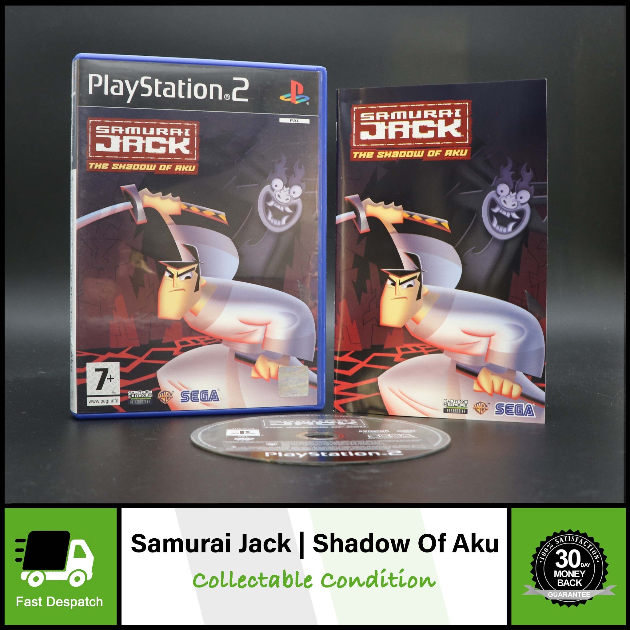 Samurai Jack - The Shadow Of Aku - Sony PS2 Playstation 2 Game - Collectable!
