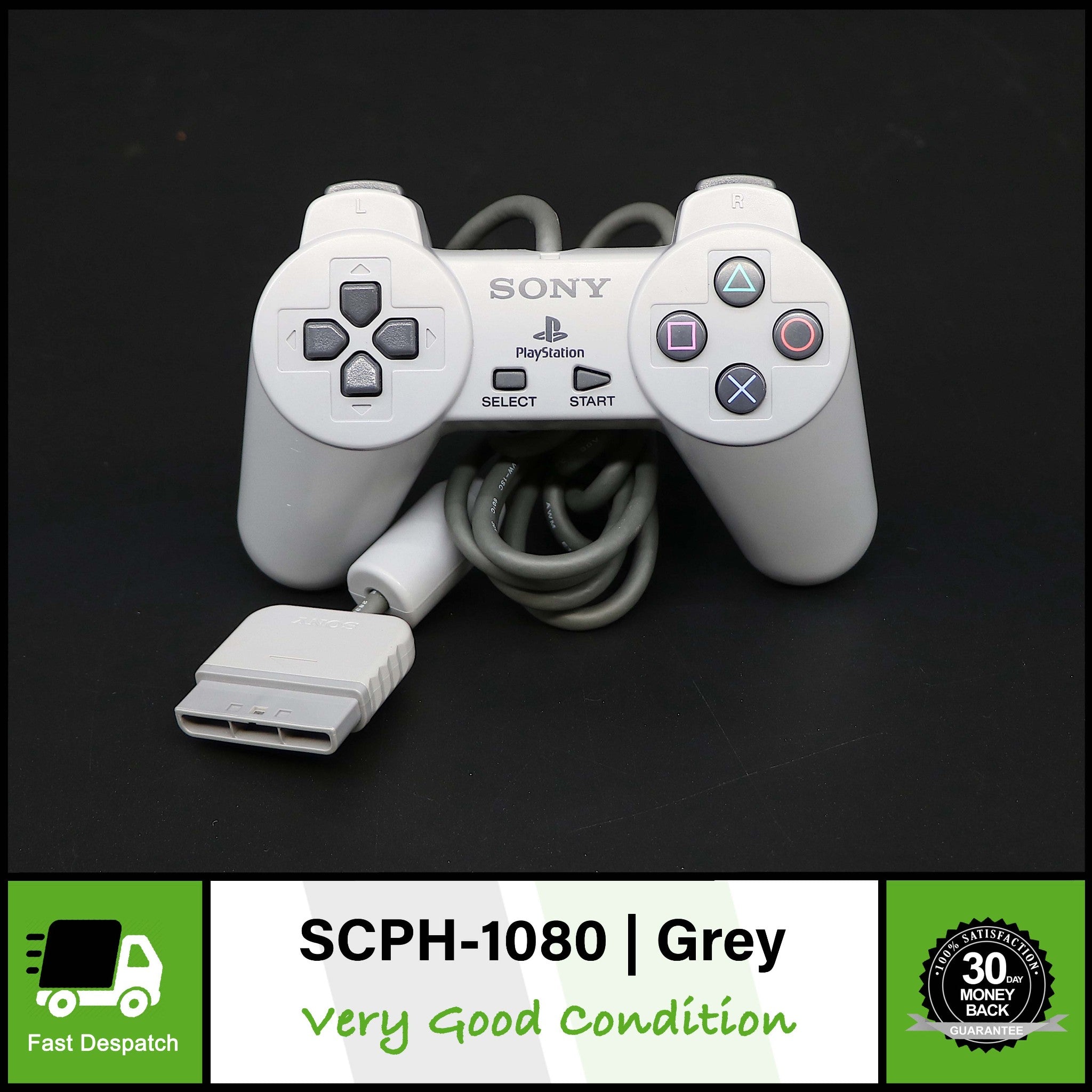 Official Genuine Sony PS1 PlayStation Controller SCPH-1080 | Grey | VGC