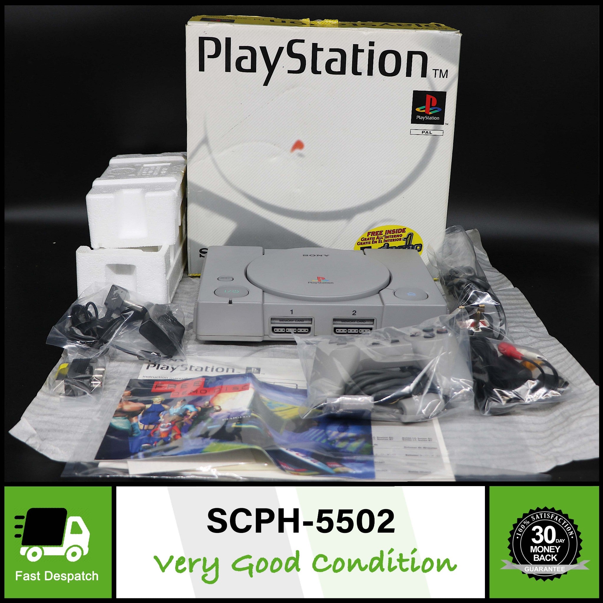 Fat Sony Playstation PS1 System Console SCPH-5502 | Boxed Very Nice Condition