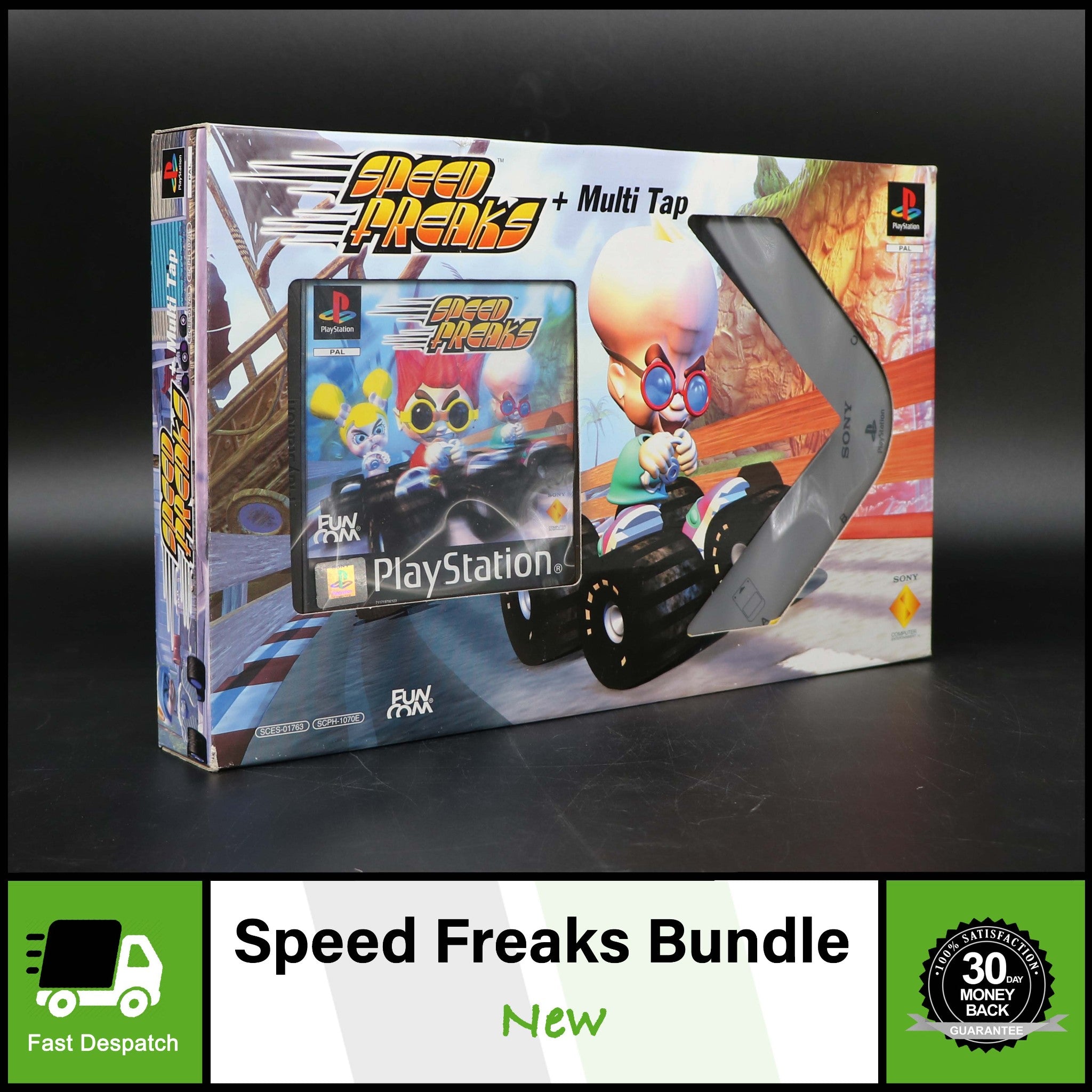 Speed Freaks Plus Multi Tap Bundle | Playstation PS1 PSONE Game | New