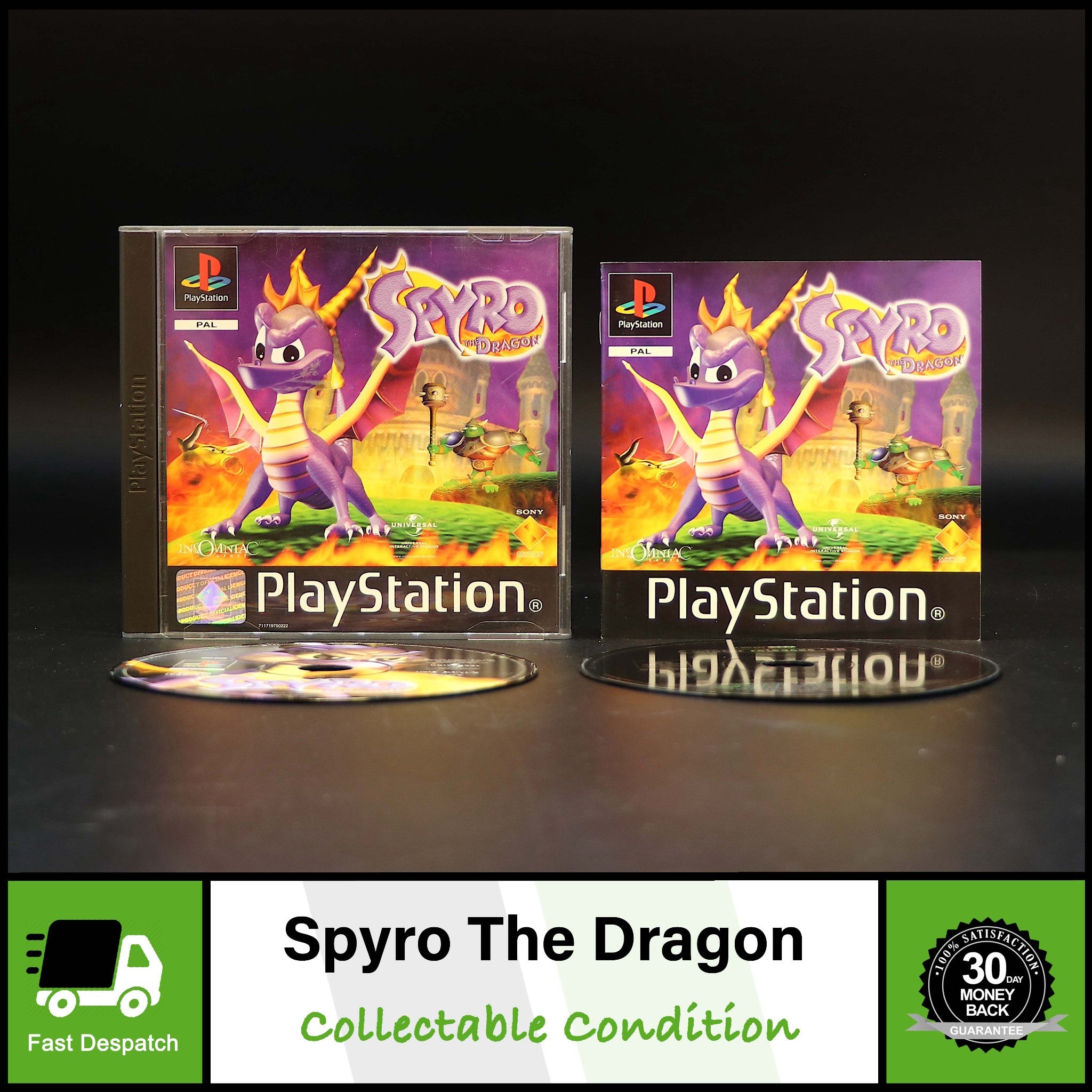 Spyro The Dragon With Demo | Sony PS1 PSONE Game | Collectable Condition!