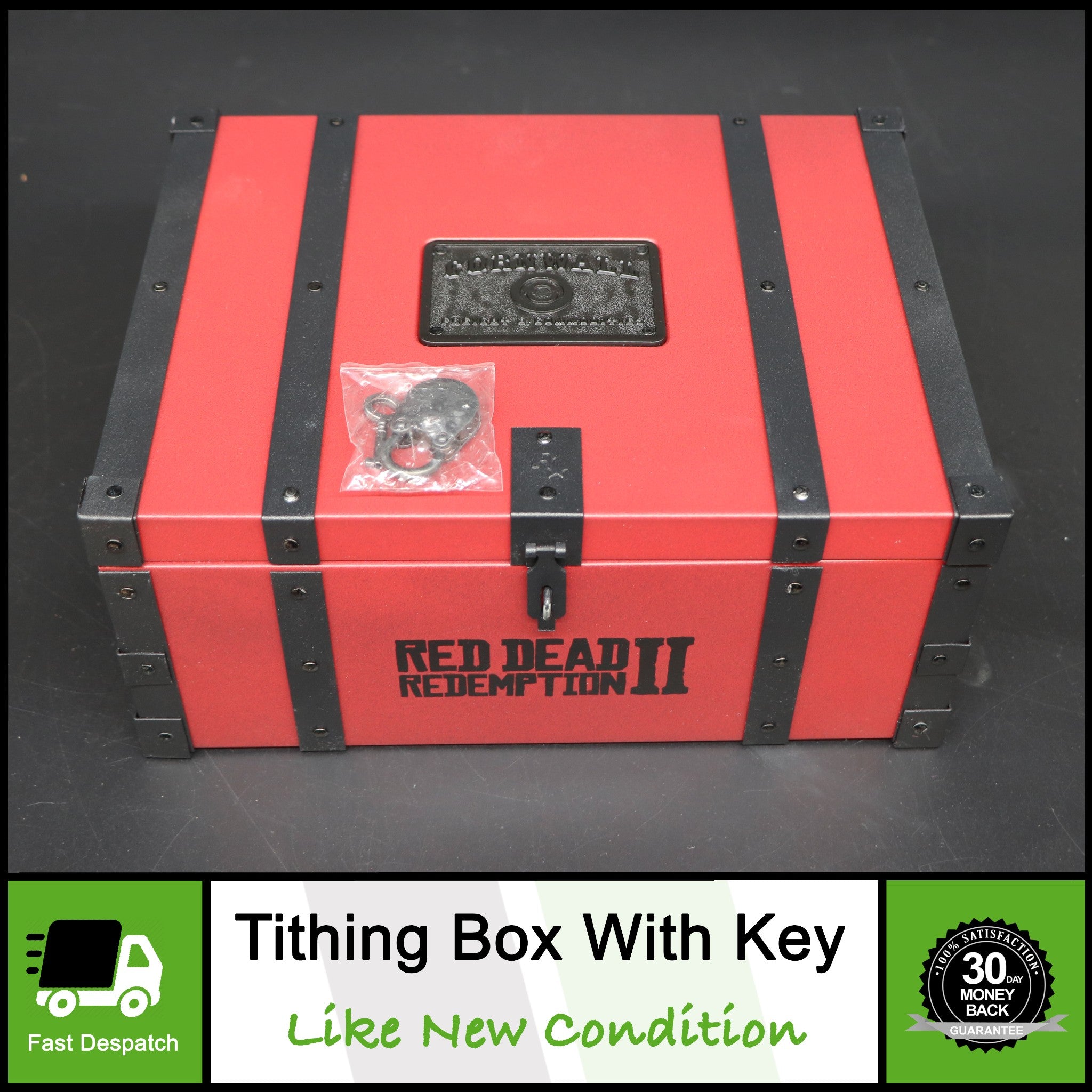 Red Dead Redemption II (2) | Metal Tithing Box With Lock & Key | Collectors Item