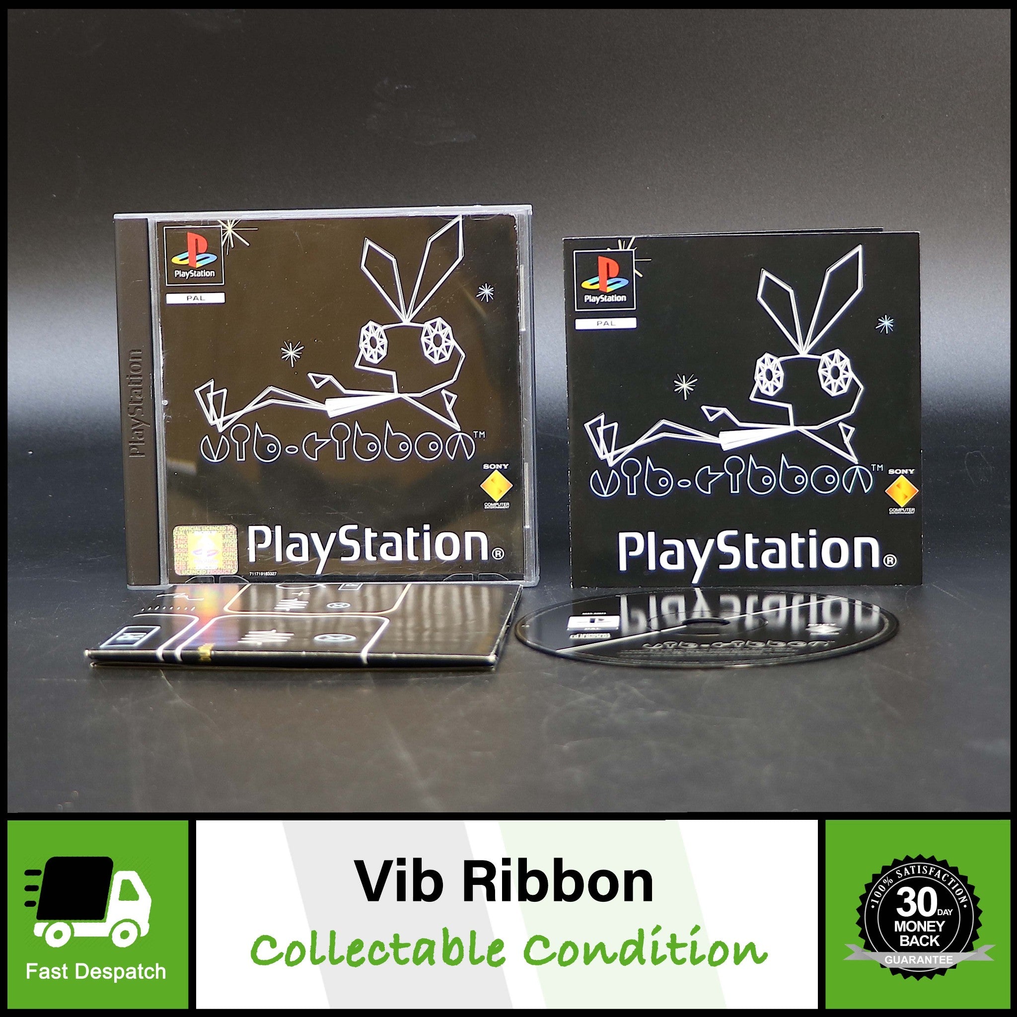 Vib Ribbon With Poster | Sony Playstation PS1 Game | Collectable Condition!