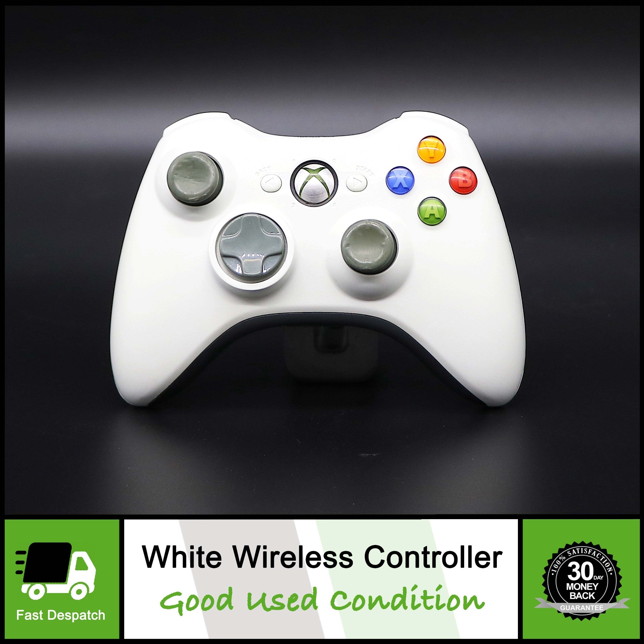 Official Genuine White Xbox 360 Wireless Controller Pad With Battery Pack