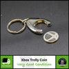 Xbox 360 Promo Metal Trolly Shopping Cart Token Keyring Keychain (Old £1 Coin)