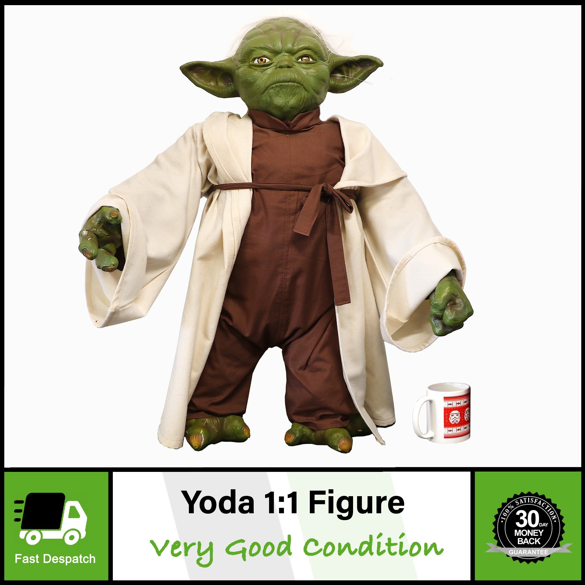 Yoda Star Wars Silicon 1:1 Life Size Film Movie Prop Figure | VGC