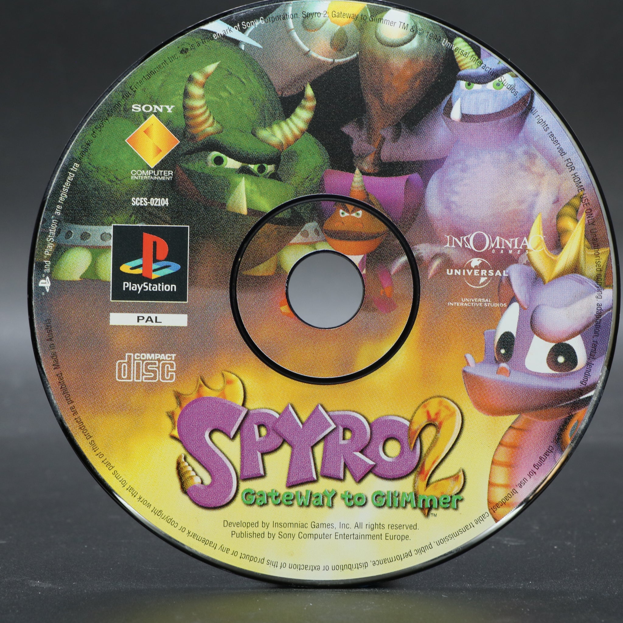 Spyro 2 Gateway To Glimmer (The Dragon) Sony PS1 Game | Collectable Condition