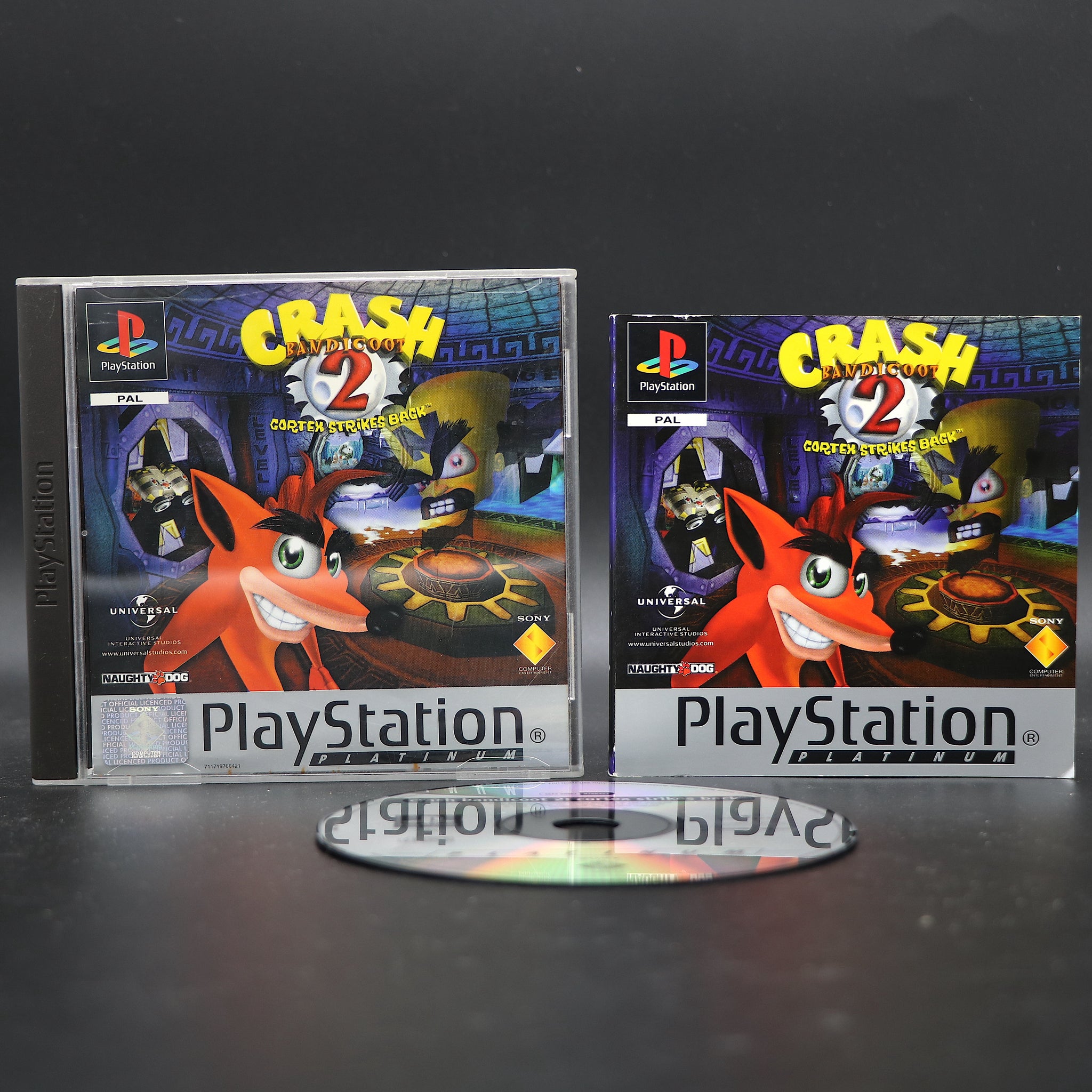 Crash Bandicoot 2 - Cortex Strikes Back - Sony Playstation PSONE PS1 Game - VGC