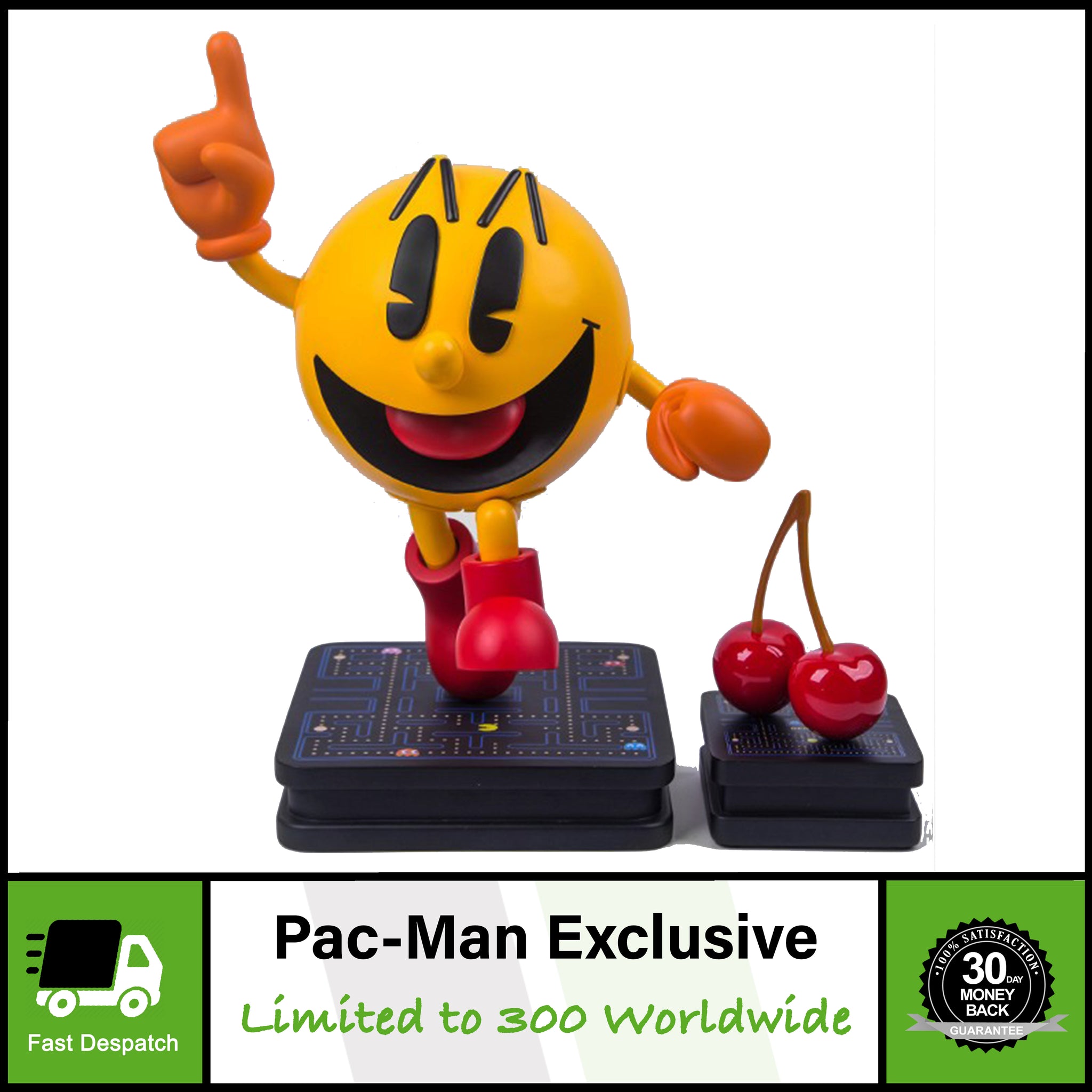 Pac-Man Exclusive Includes Cherry On Base | First4Figures | Resin Statue Figure