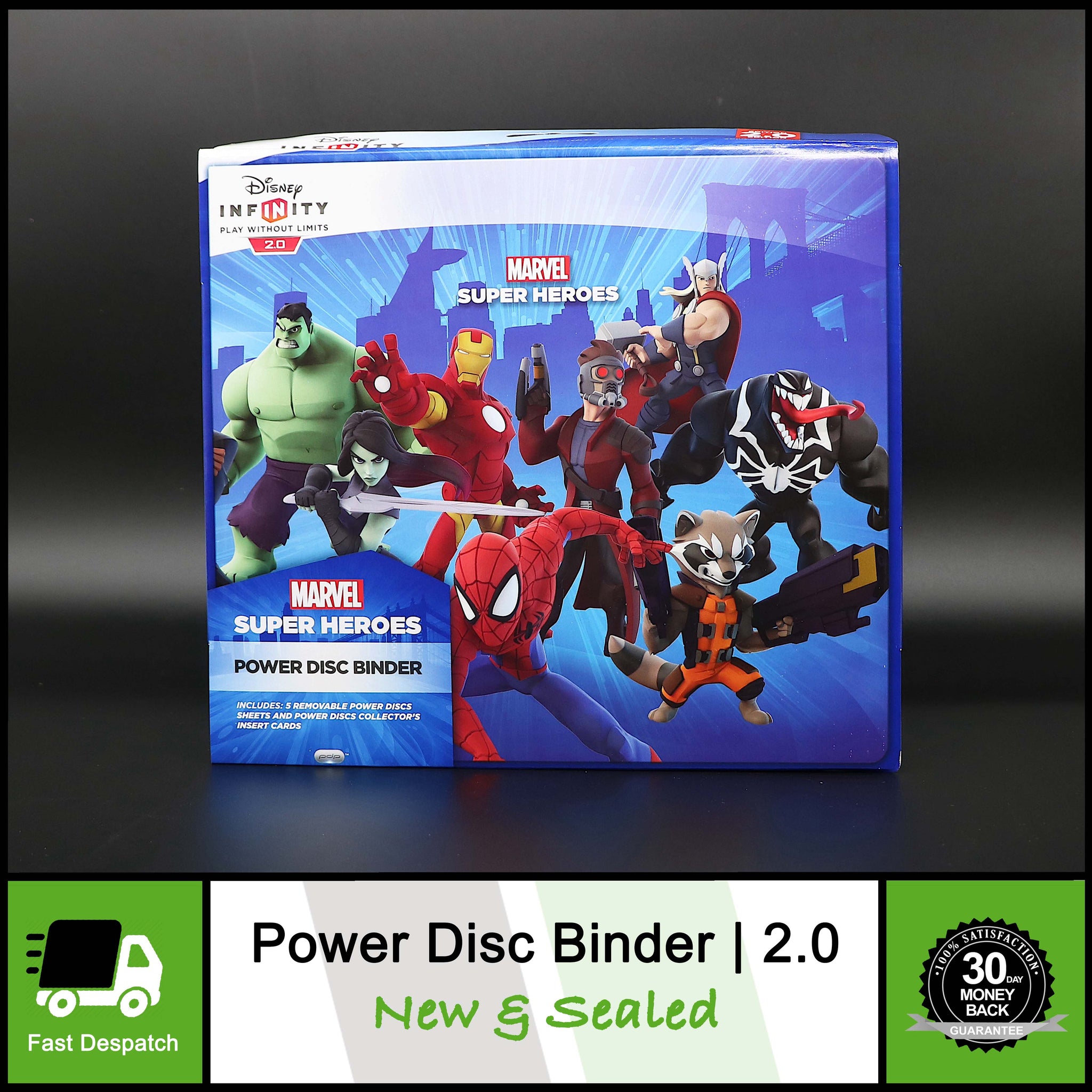Disney Infinity Binder Folder Power Up Discs Pods Holder Marvel Super Heroes 2.0