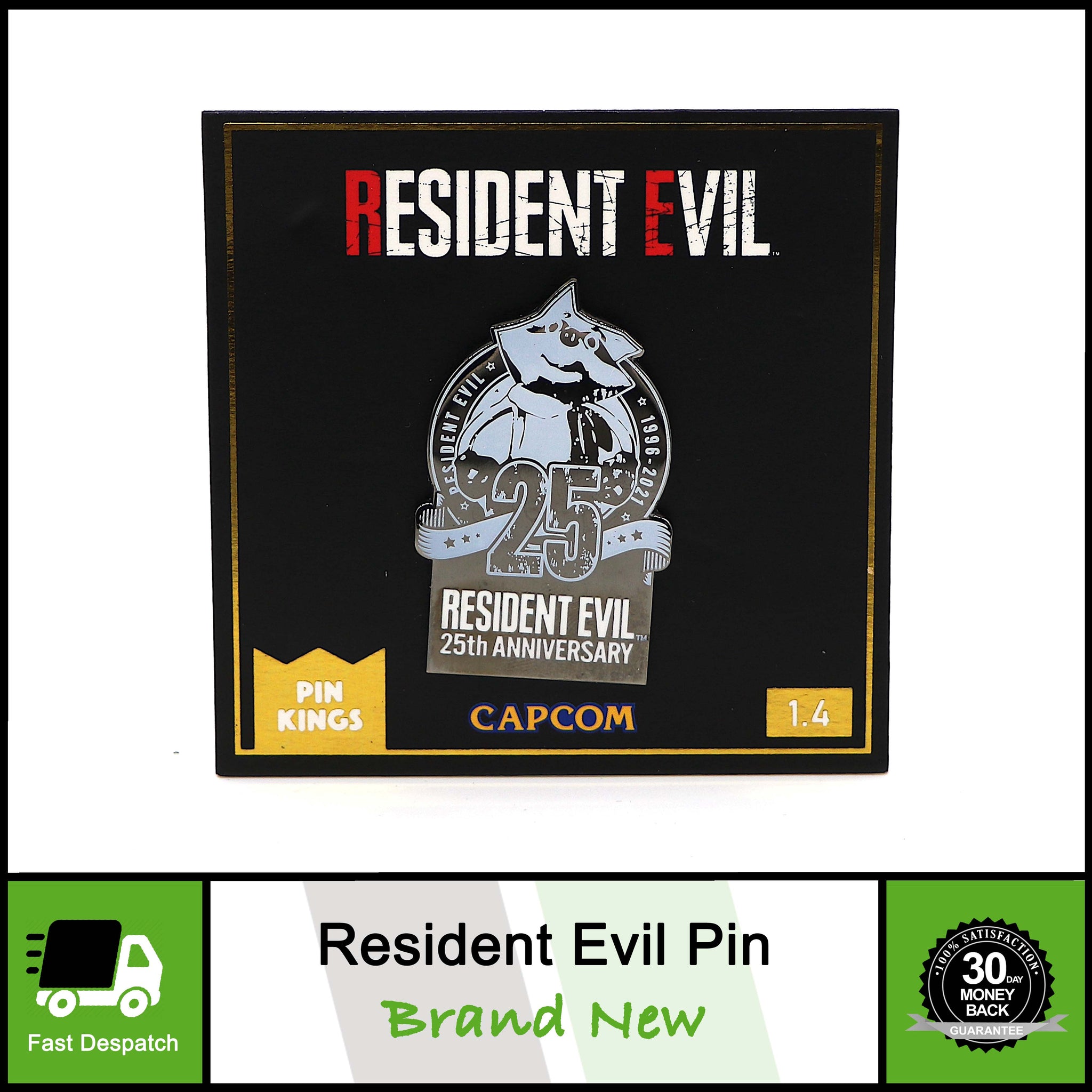 Resident Evil | Promo 25th Anniversary Pin Badge | Capcom | New