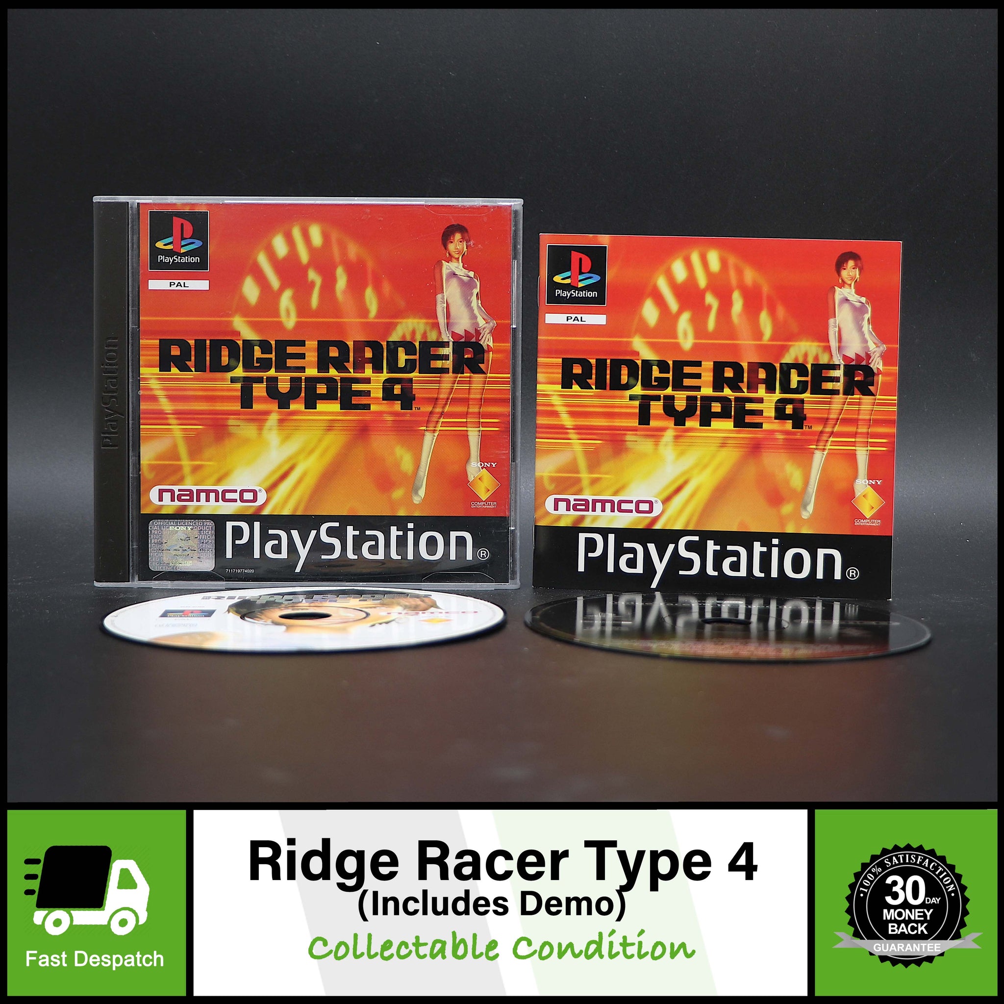 Ridge Racer Type 4 | Sony PSOne PS1 Game With Demo | Collectable Condition!