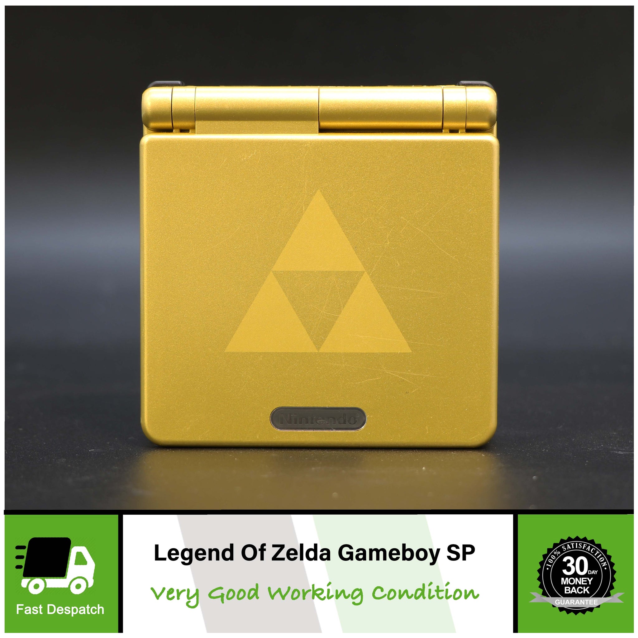 The Legend Of Zelda Gold Nintendo Gameboy SP Handheld Console