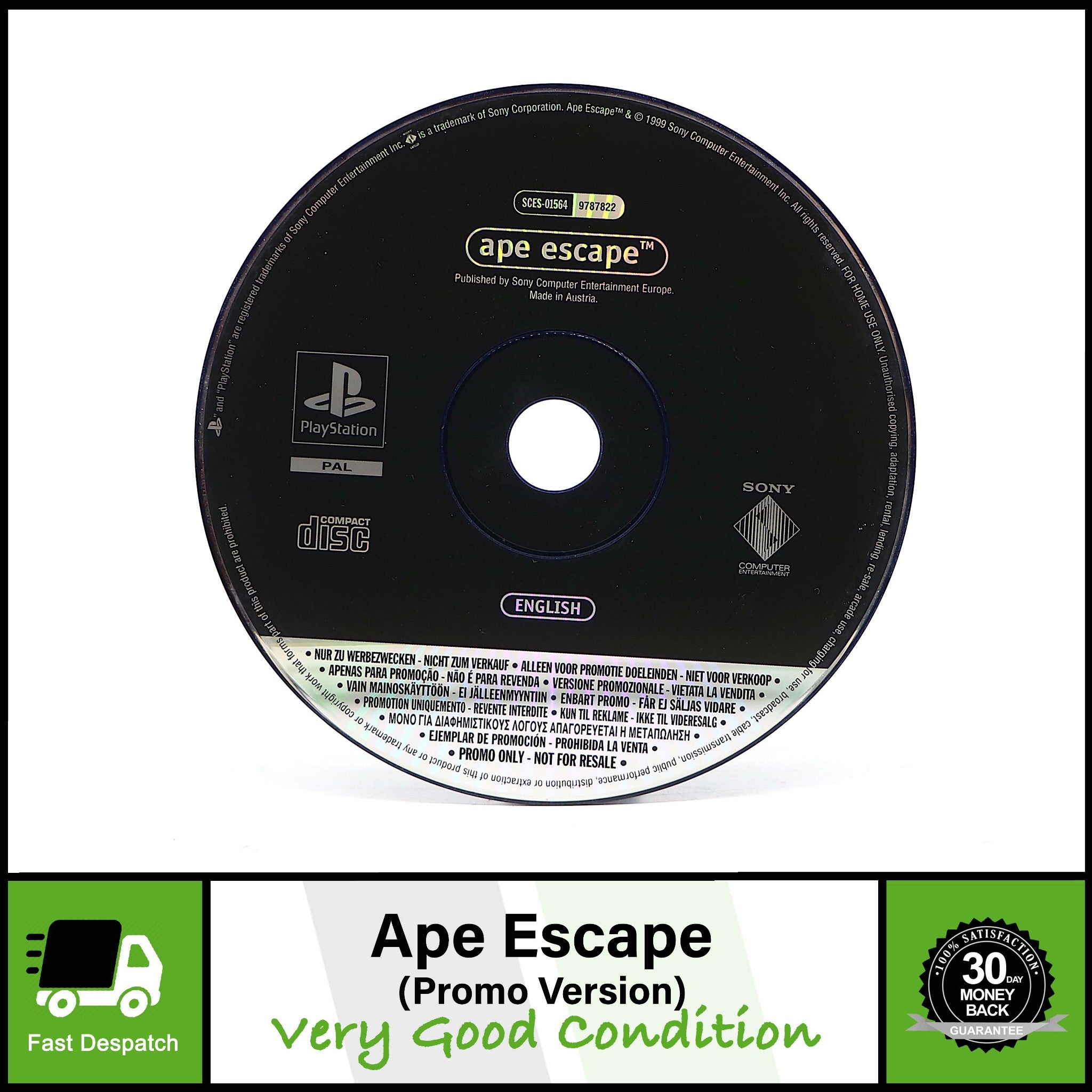 Ape Escape | Sony PS1 Game | Promo Version | Very Good Condition!