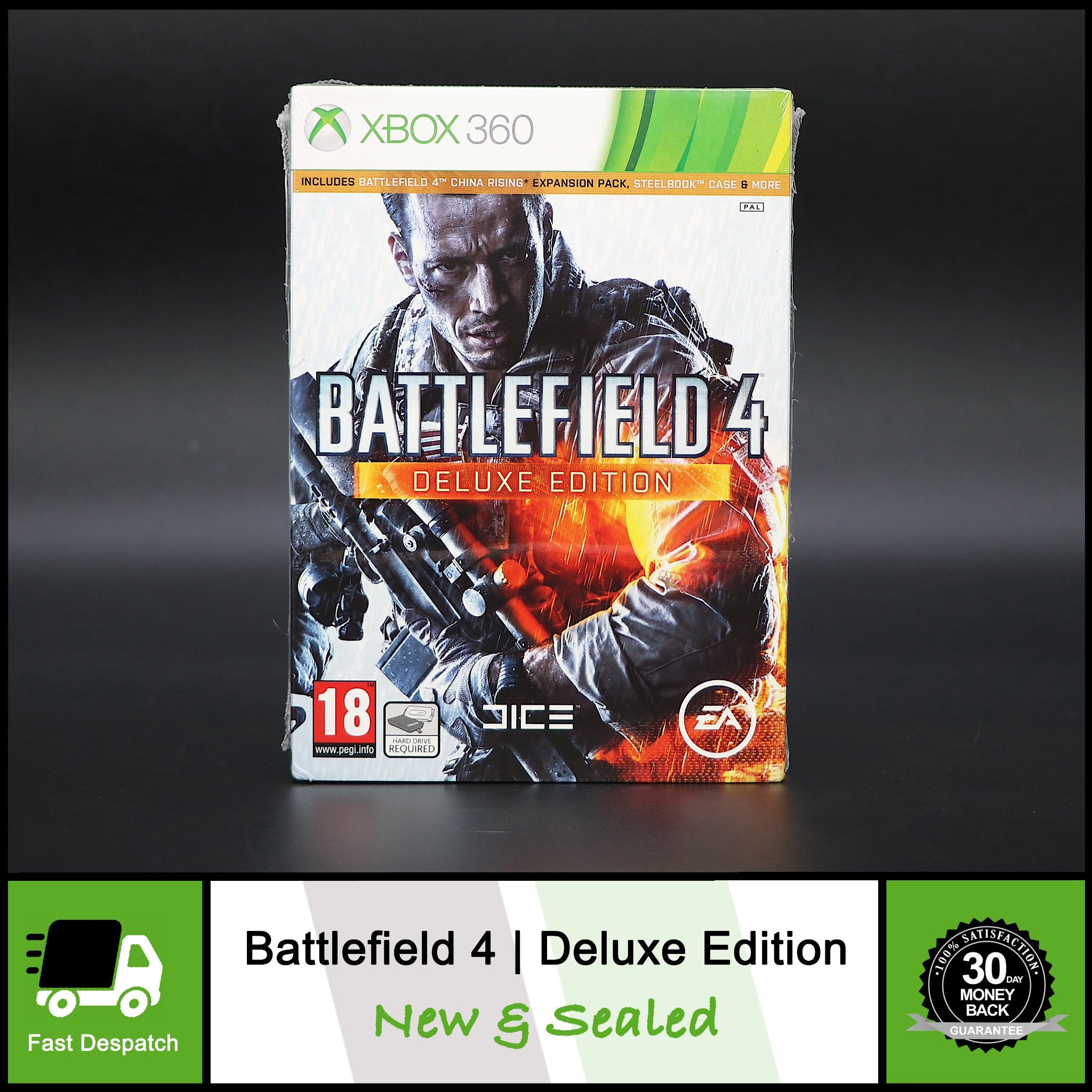 Battlefield 4 PS4 Replacement Box Art Case Insert Cover Only