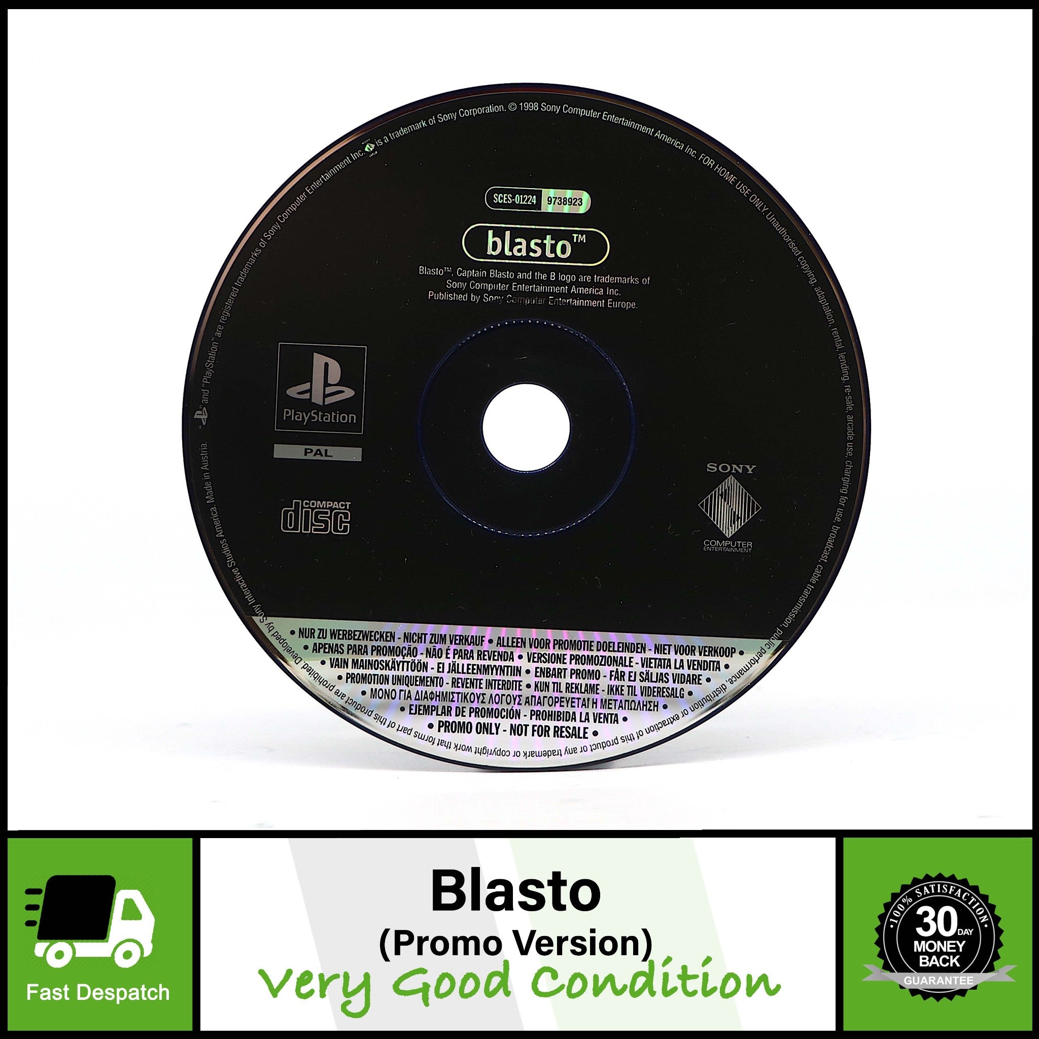 Blasto | Sony PS1 Game | Promo Version | Very Good Condition!