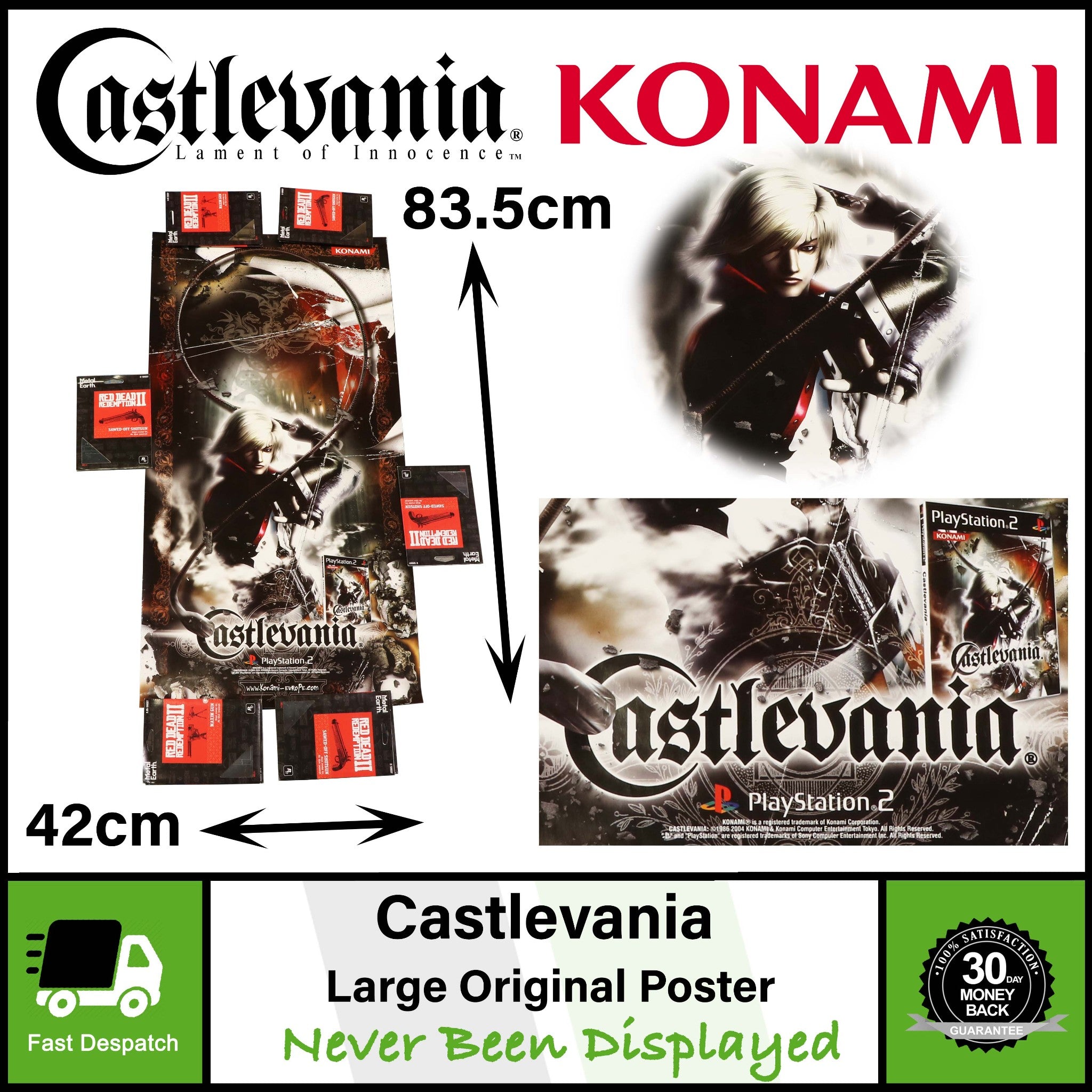 Castlevania | Lament Of Innocence | Original (LARGE) Poster | Konami | 42x83.5cm