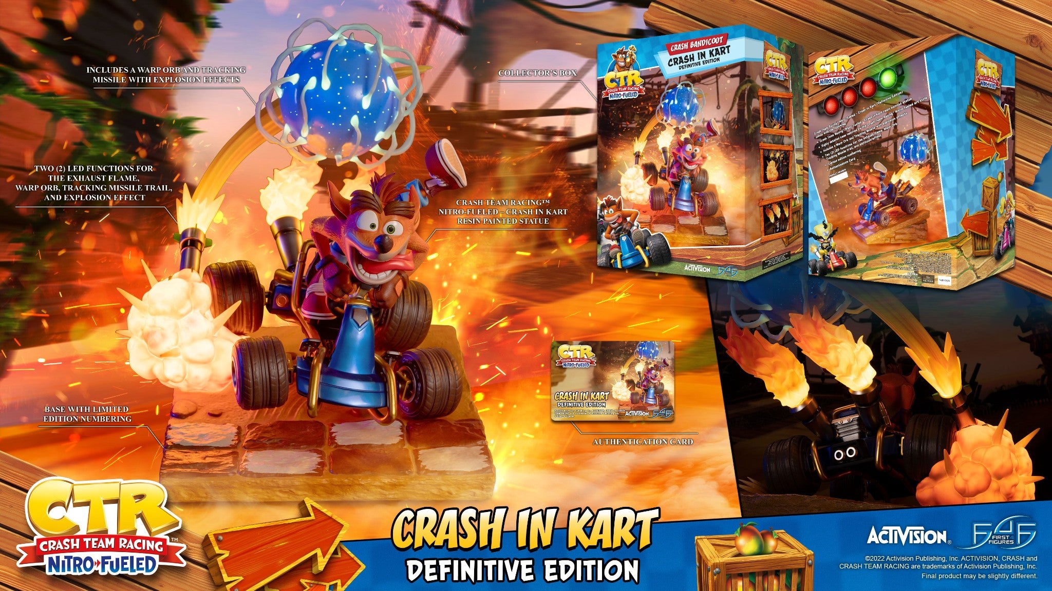 CTR Nitro-Fueled Crash In Kart Definitive Edition | First4Figures | Resin Figure