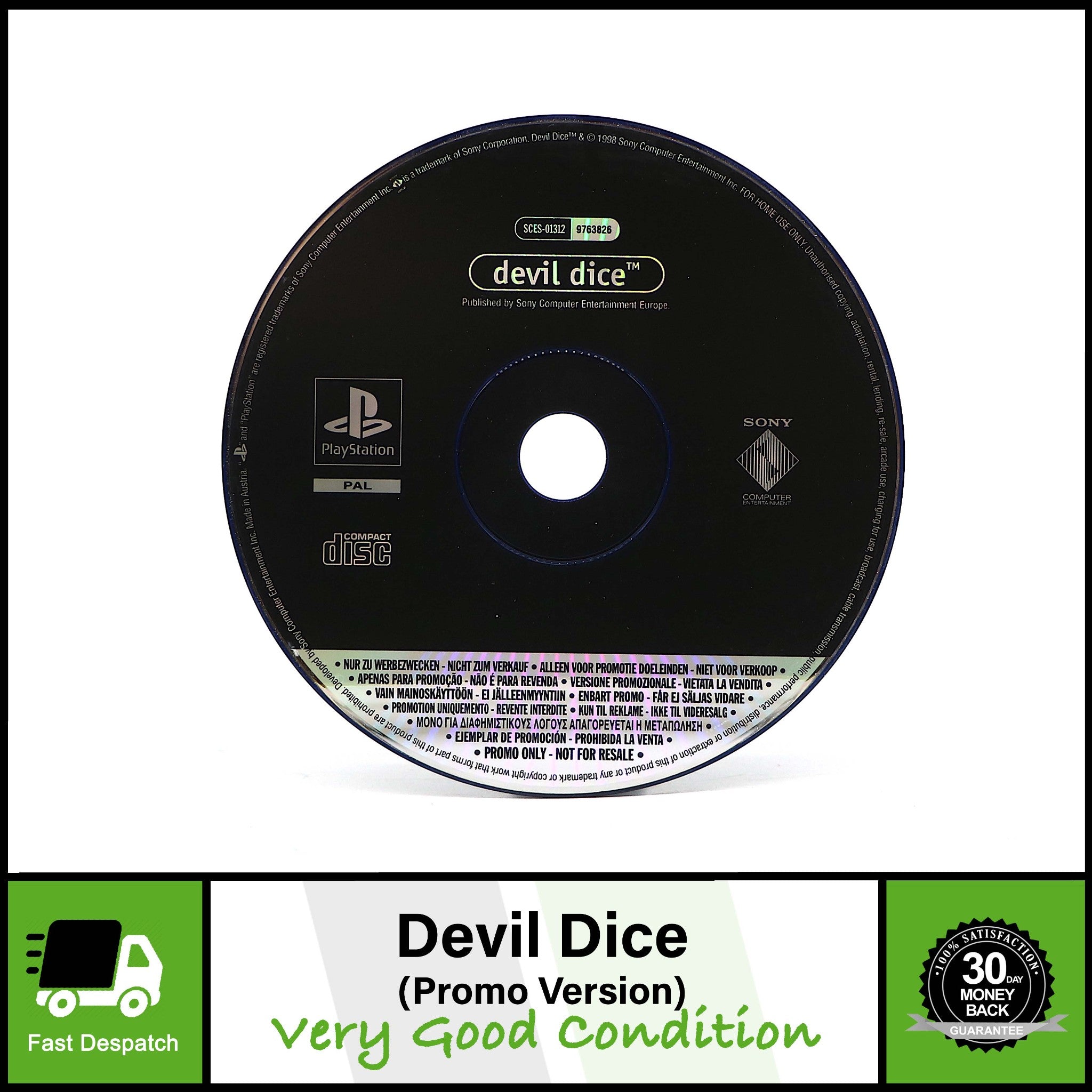 Devil Dice | Sony PS1 Game | Promo Version | Very Good Condition!