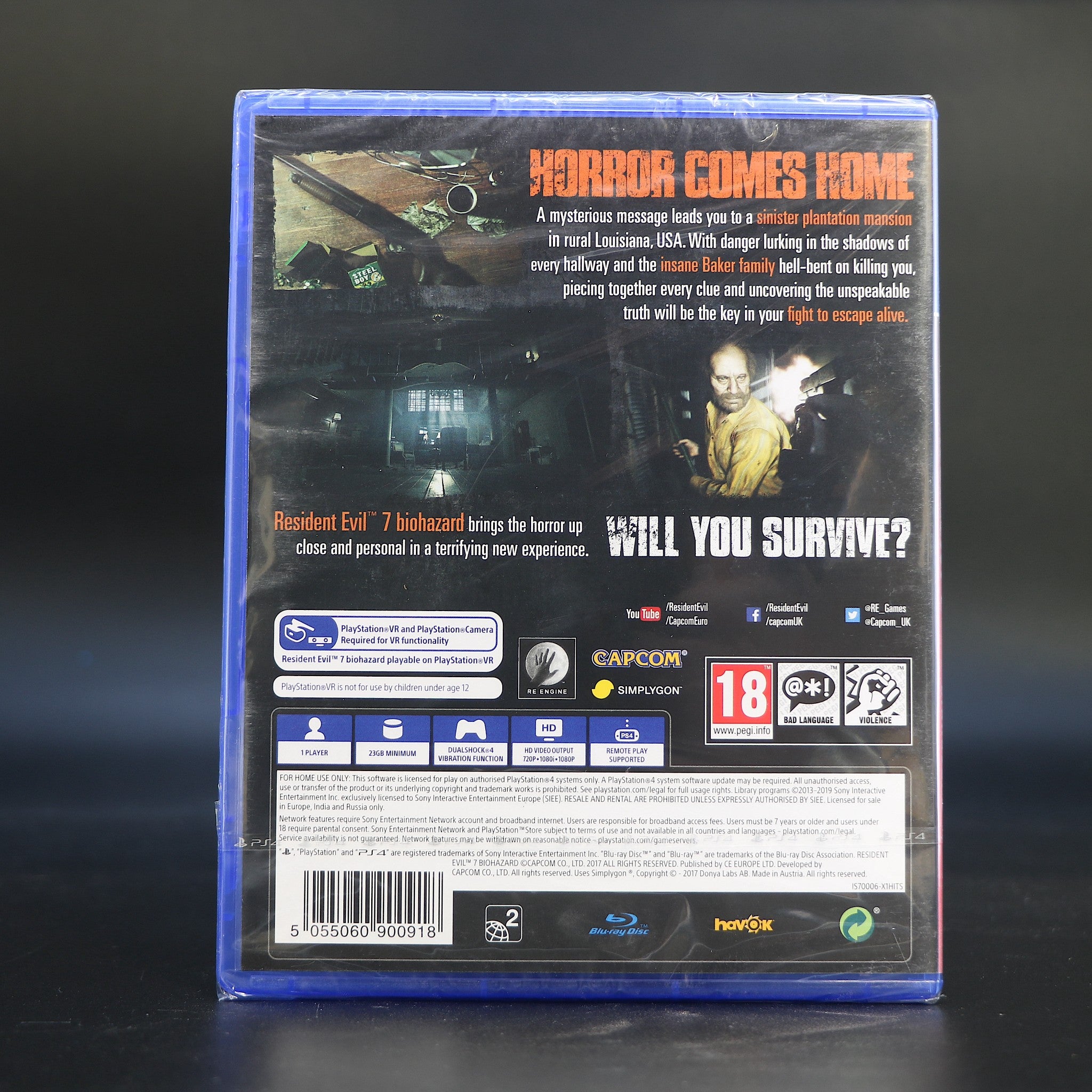 Resident Evil | Biohazard VII 7 | Sony PlayStation VR 4 PS4 Game | New & Sealed