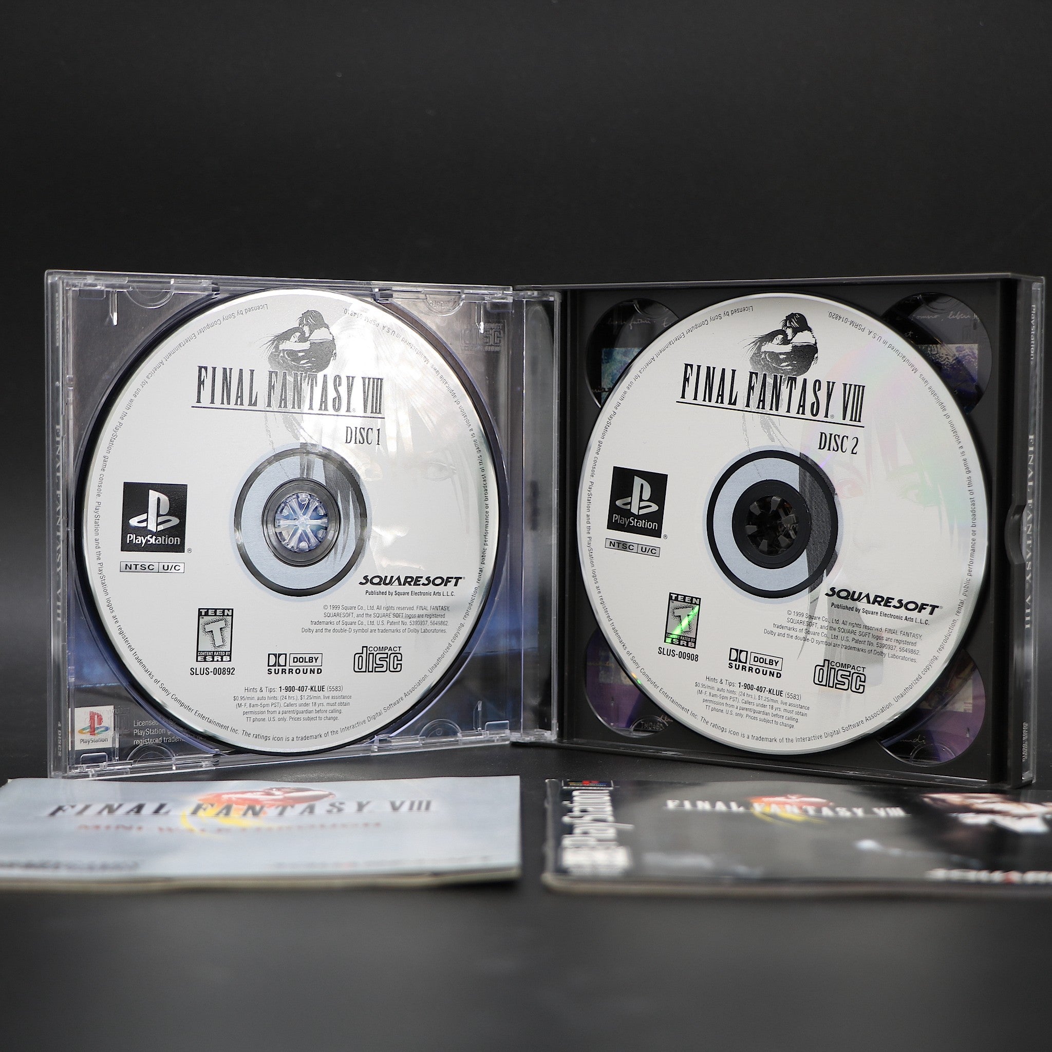 Original Final Fantasy VIII 8 (Sony PlayStation, PS1) Complete 4 Disk Set  TESTED 662248999043