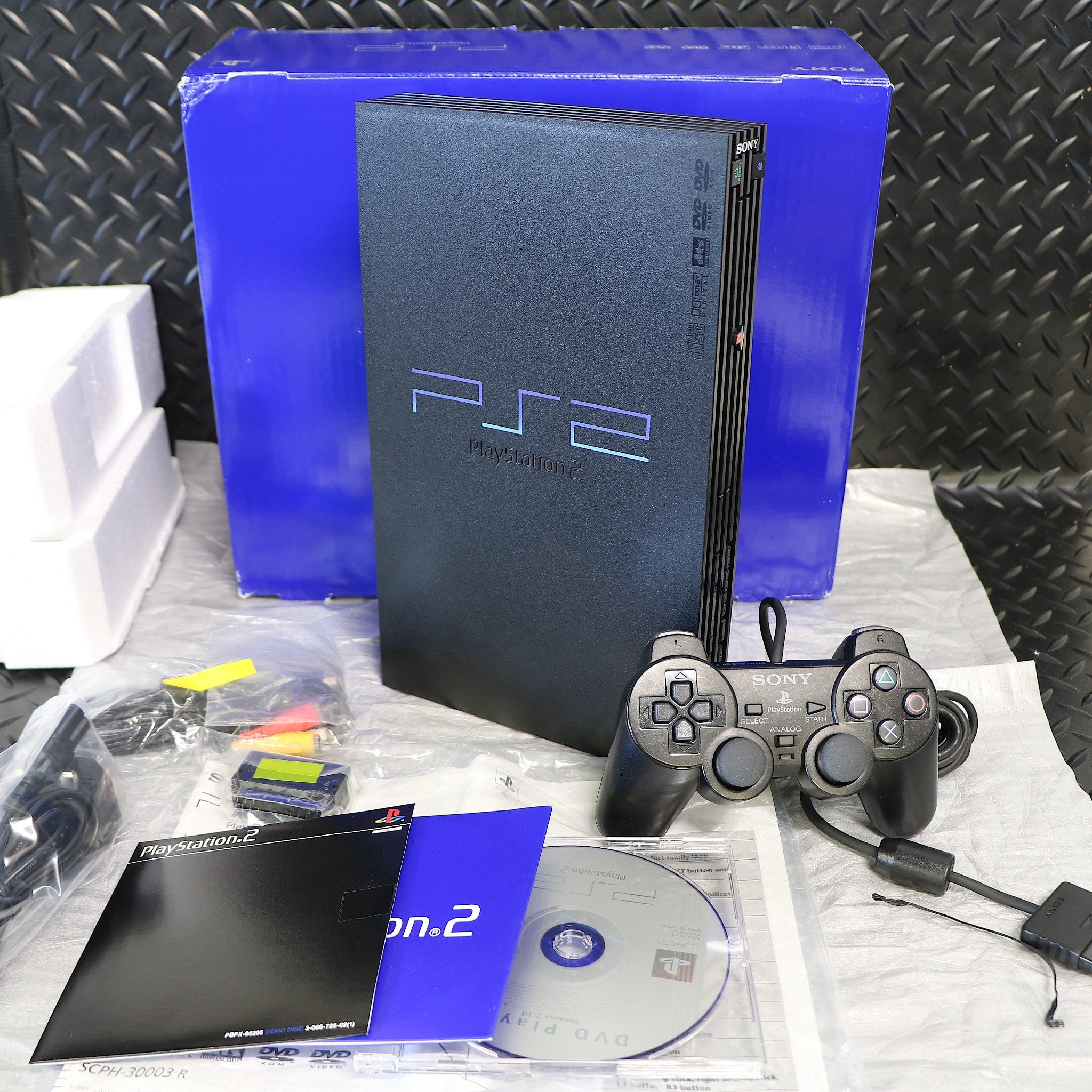 Boxed Black Fat Sony PS2 Console System With Controller | Grade 1