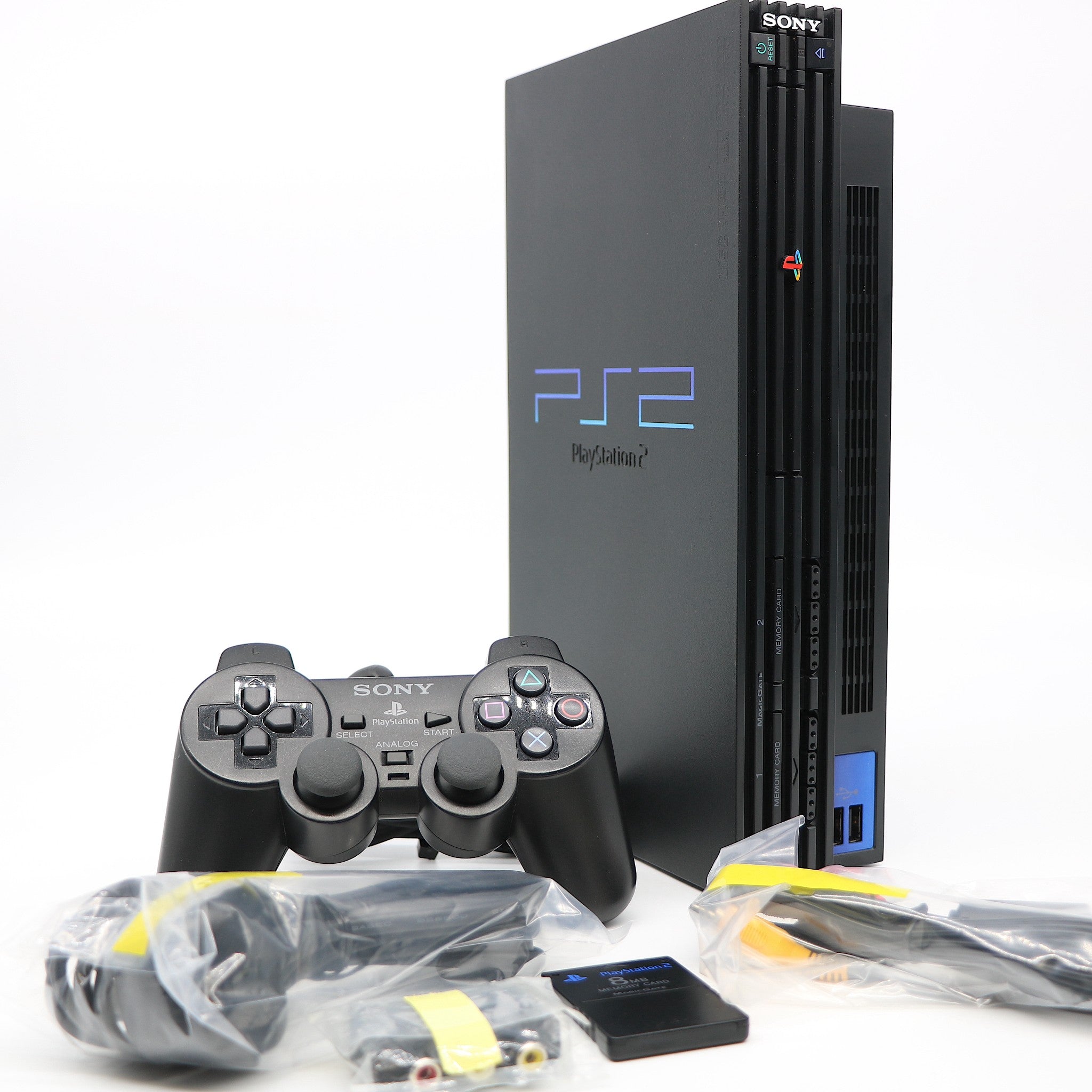 Restored Playstation 2 FAT Console with 8MB Memory Card (Refurbished)