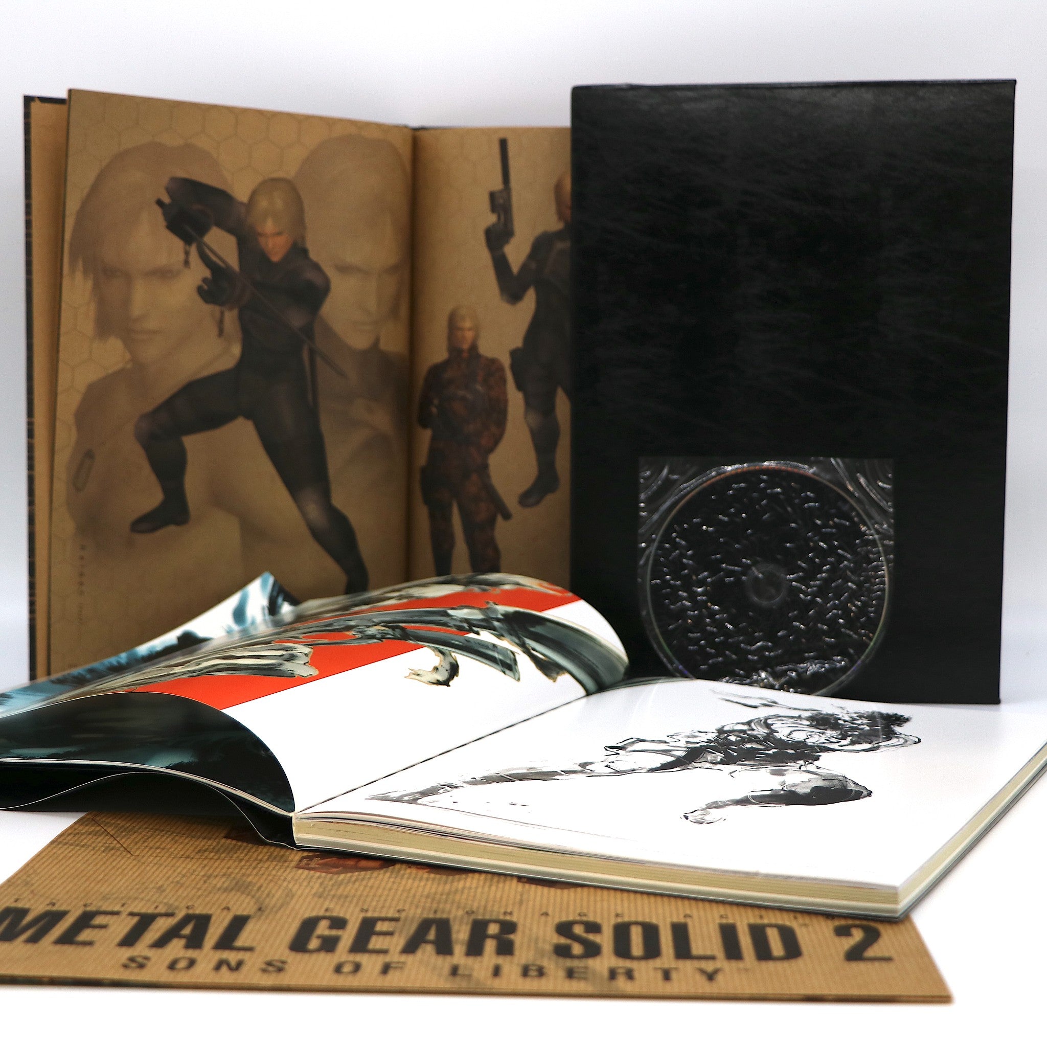 Metal Gear Solid 2 Yoji Shinkawa Konami Style Art Books With Poster & DVD - New!