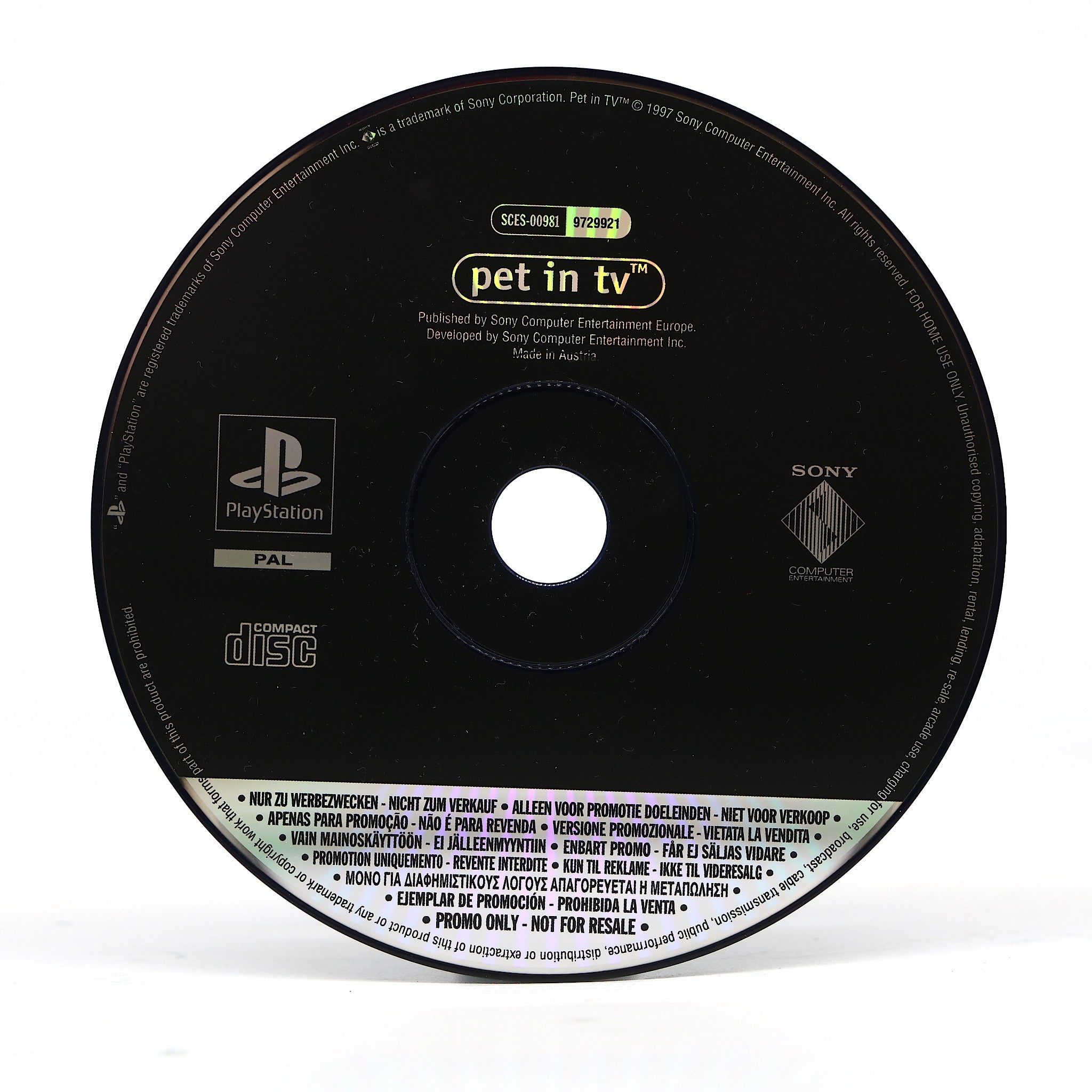 Pet in TV | Sony PS1 PlayStation Game | Promo Version | Very Good Condition