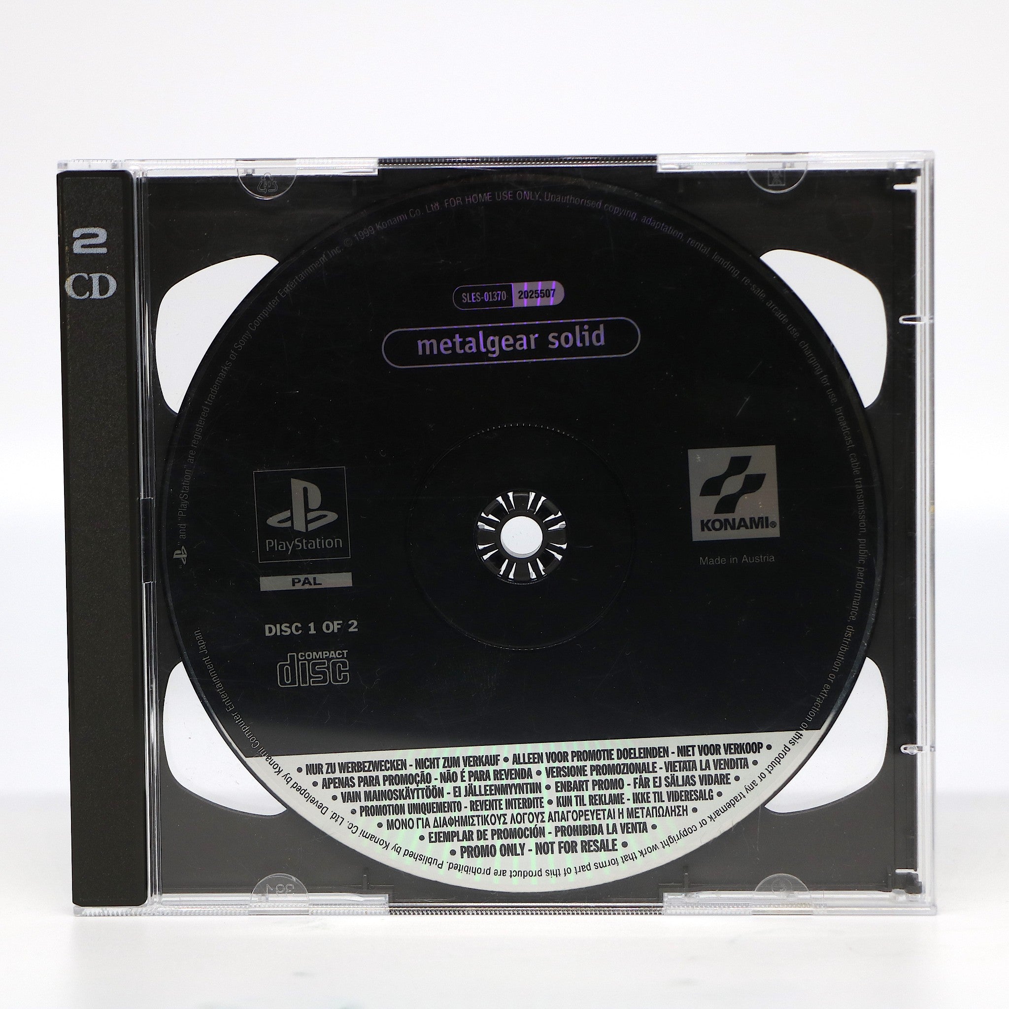 Metal Gear Solid | Sony PS1 PSOne Game | Promo Version | Collectable Condition