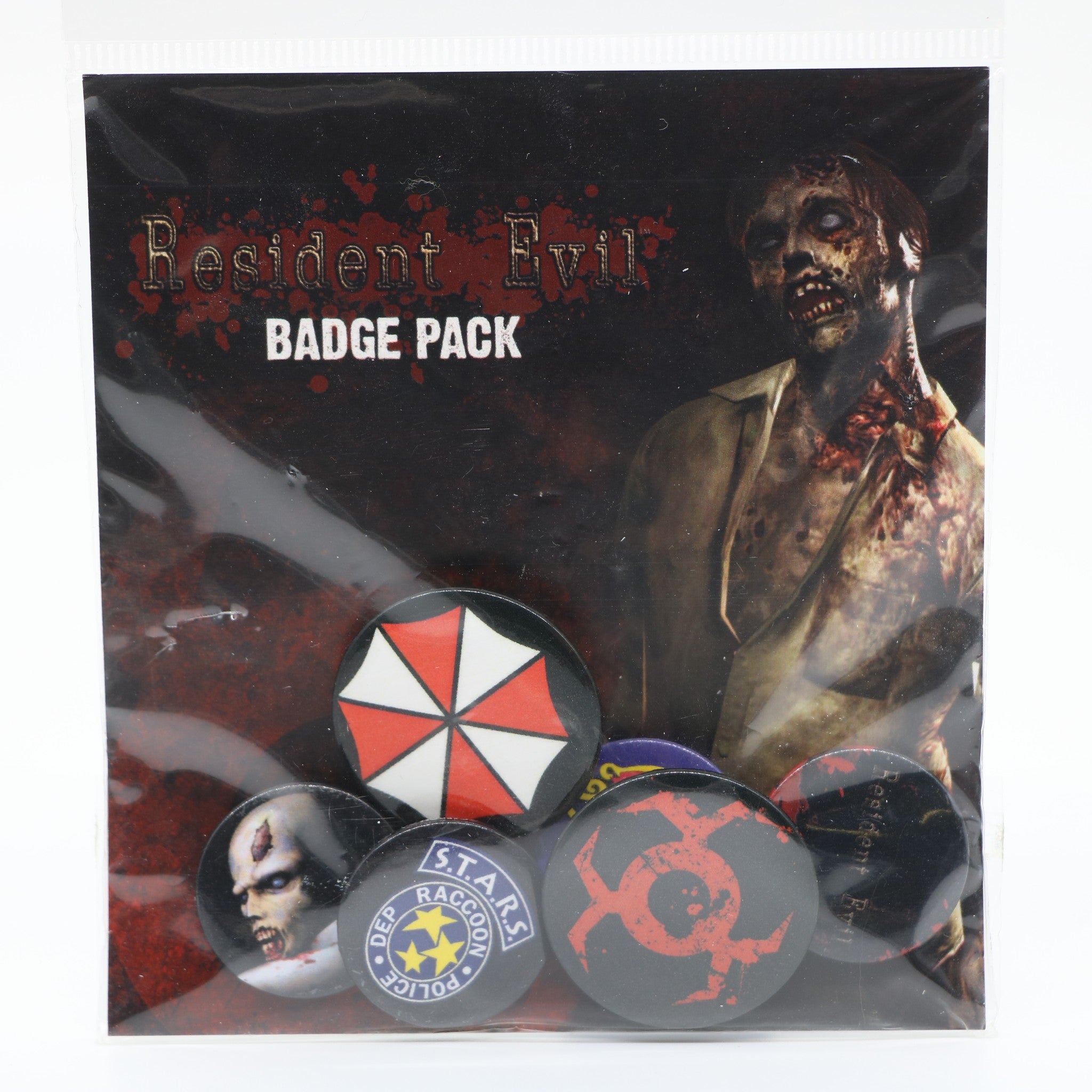 Resident Evil | Promo Collectors Badge Pack | Set Of 6 Pin Badges | New