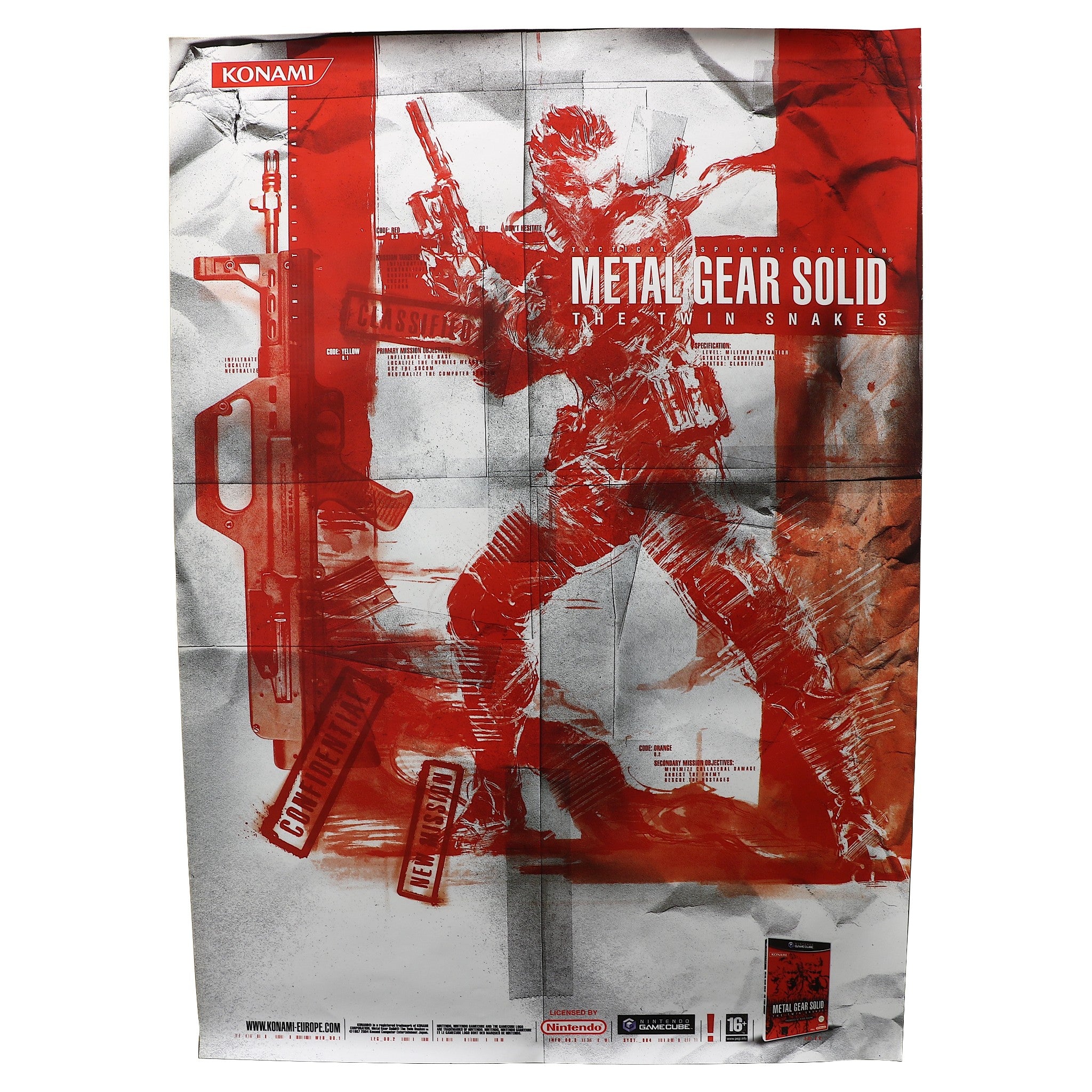 Metal Gear Solid Twin Snakes (MGS) Original (LARGE) Poster Artwork | 59.5x84cm