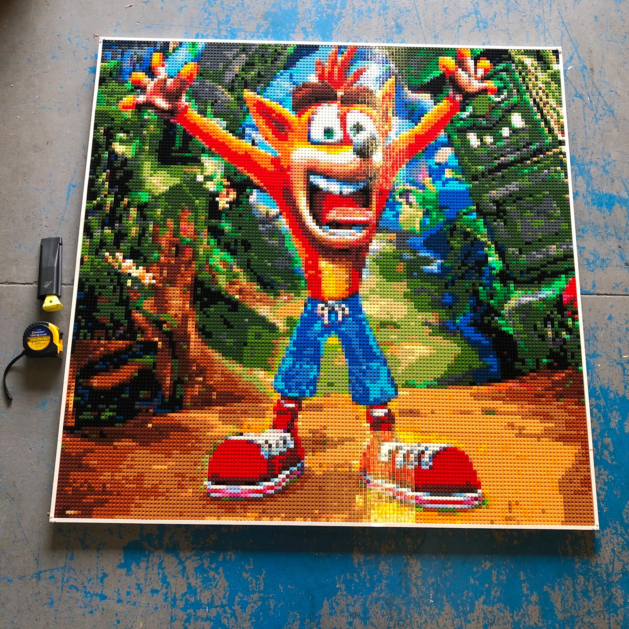 Crash Bandicoot Large Brick Mosaic | Custom Design Wall Art | 20736 Plate Pieces