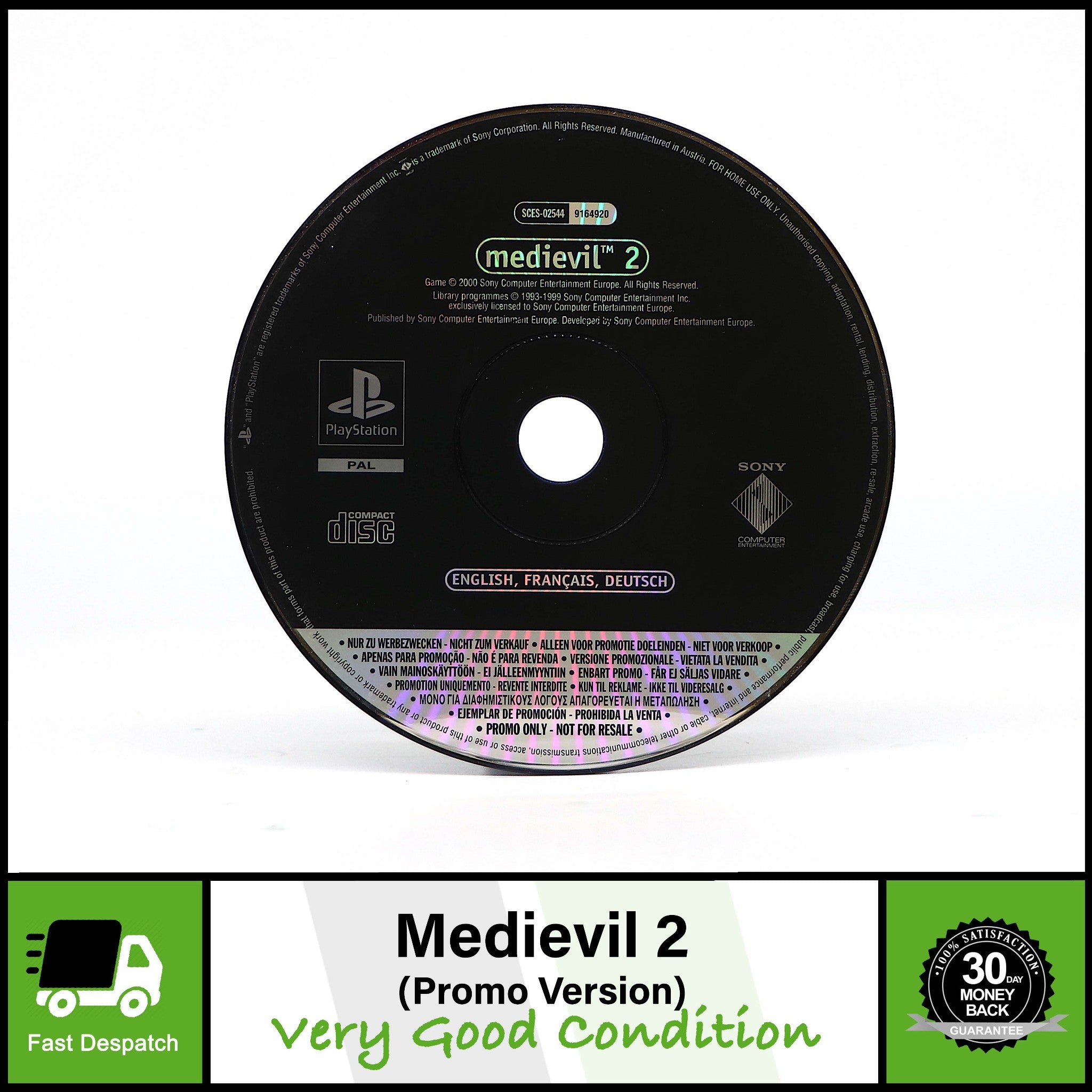 Medievil 2 | Sony PS1 Game | Promo Version | Very Good Condition!