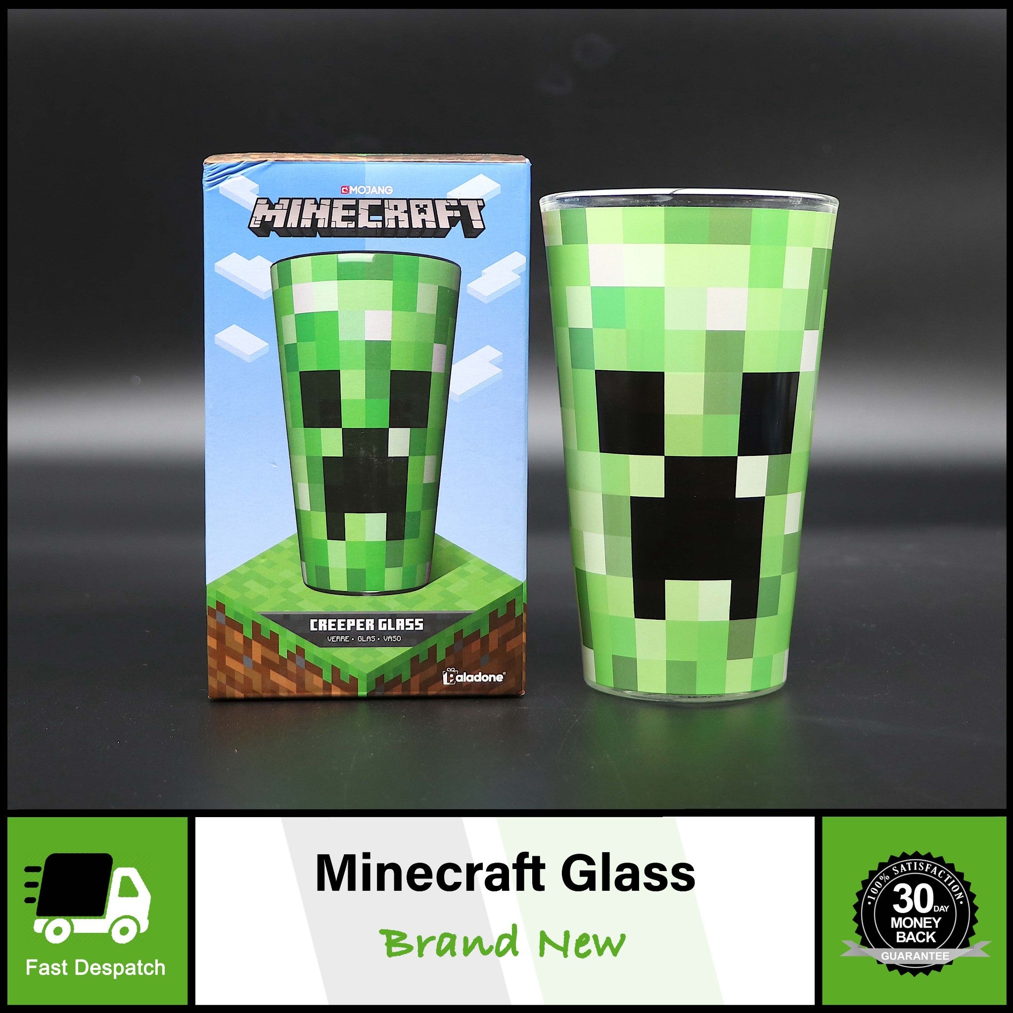 Minecraft Glass Mug Cup | Paledone | Brand New Boxed