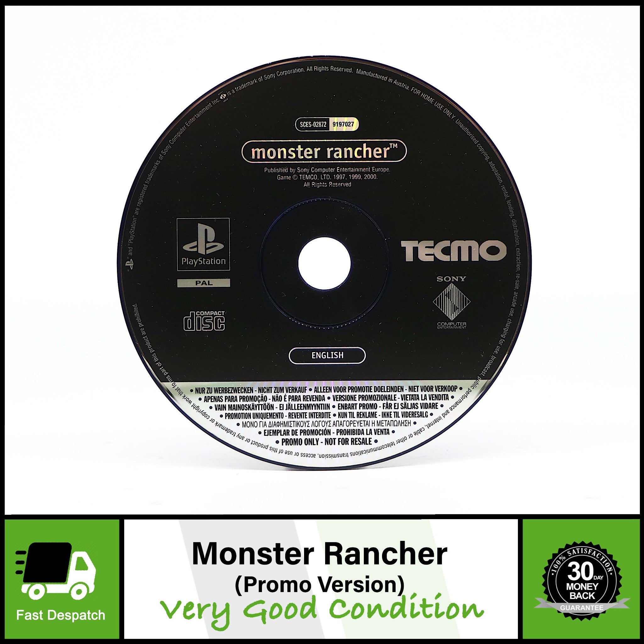 Monster Rancher | Sony PS1 PSOne Game | Promo Version | Very Good Condition!