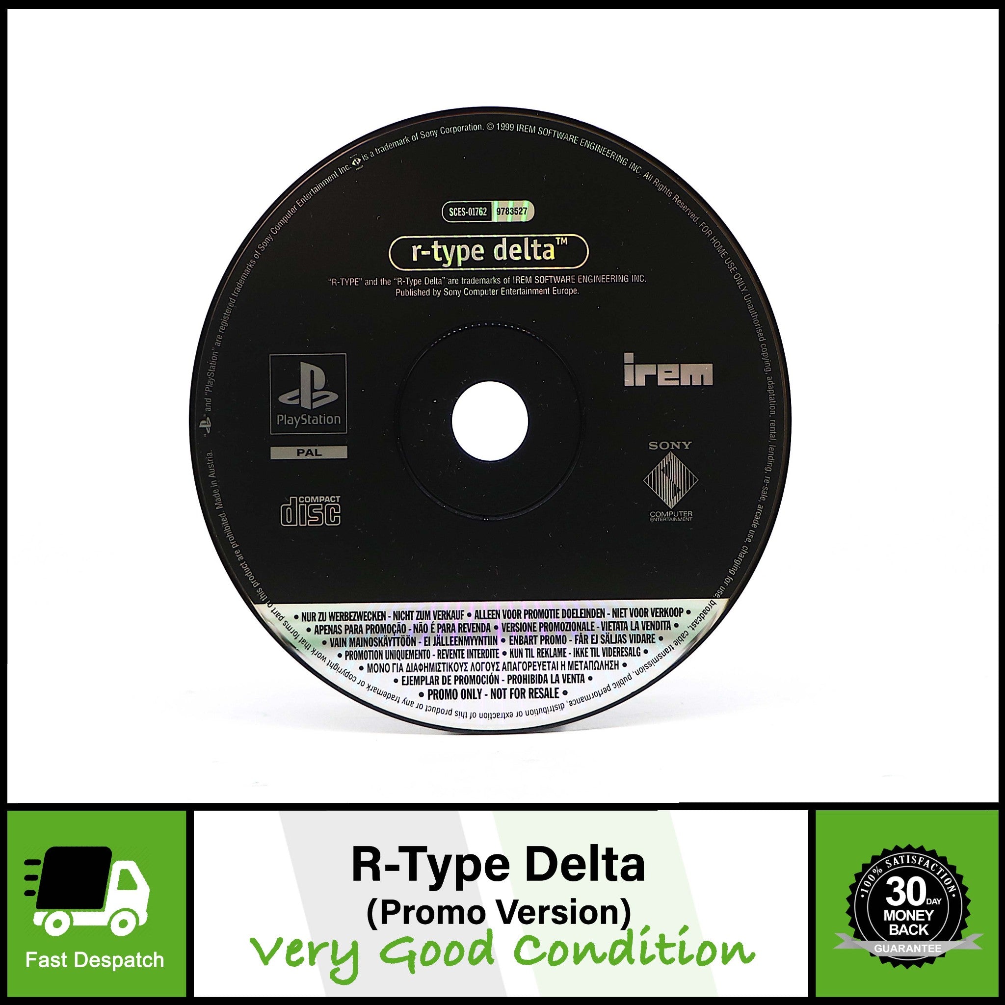 R-Type Delta | Sony PS1 Game | Promo Version | Very Good Condition!
